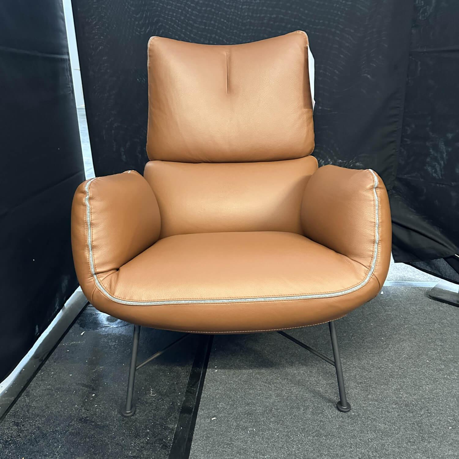 COR Sessel Jalis Lounge Leder 249 Cognac MÖBELFIRST DE