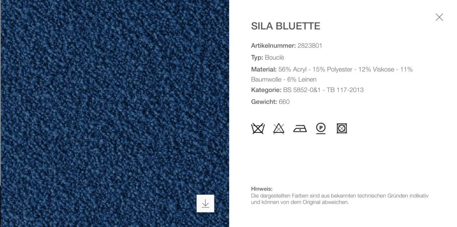 B&B Italia - Sessel La Bambole Bambola Stoff Bouclè Sila Bluette Blau Gestell Polyethylen Fußabdeckung Nylon - 7