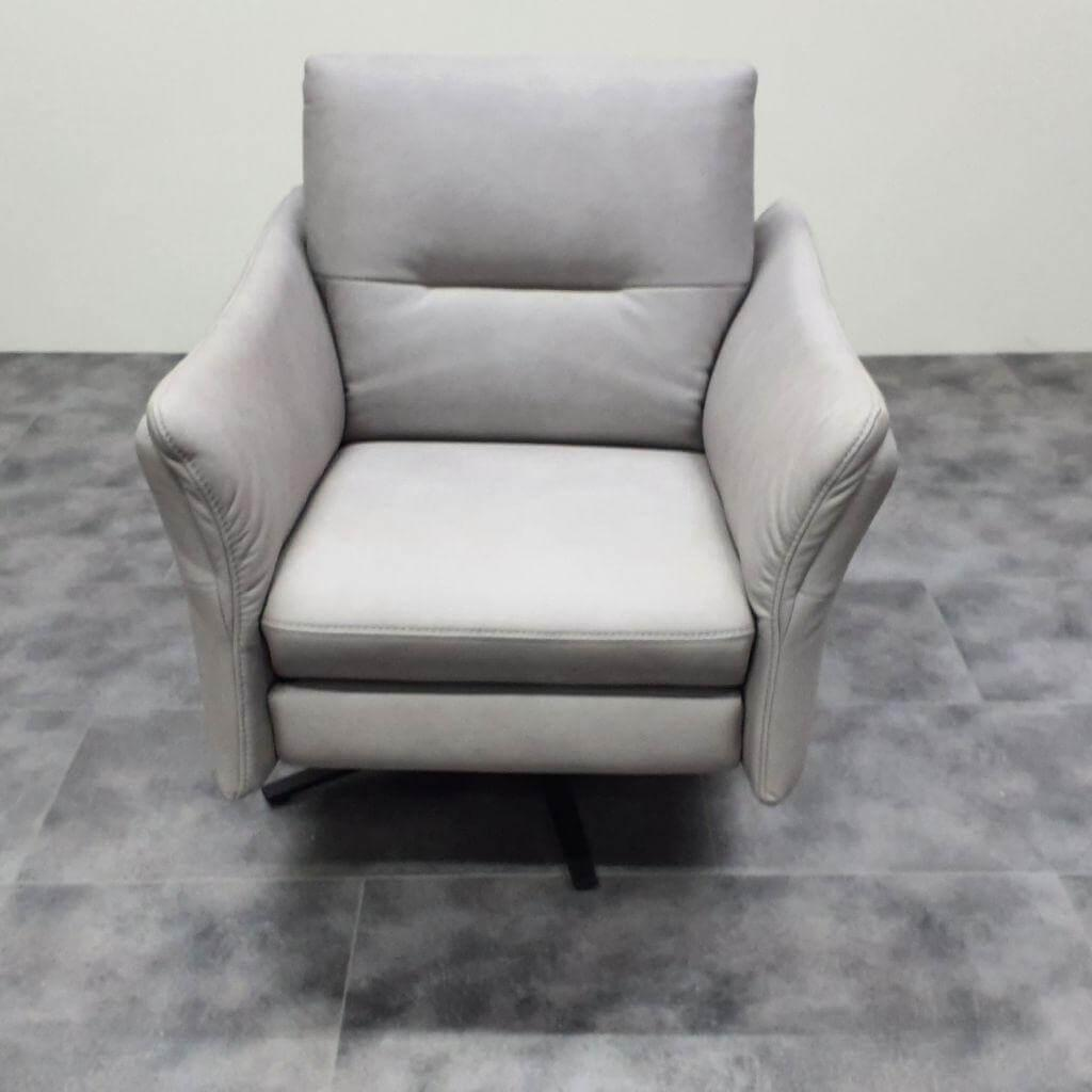 Mondo - Relaxsessel Basic 7076 25 L44 Leder 22 Softnappa Asche Grau Gestell Sternfuß Anthrazit - 6