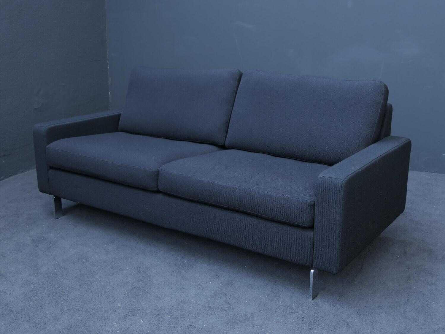 COR - Sofa Conseta Stoff 120 Schwarz Füße Chrom - 7