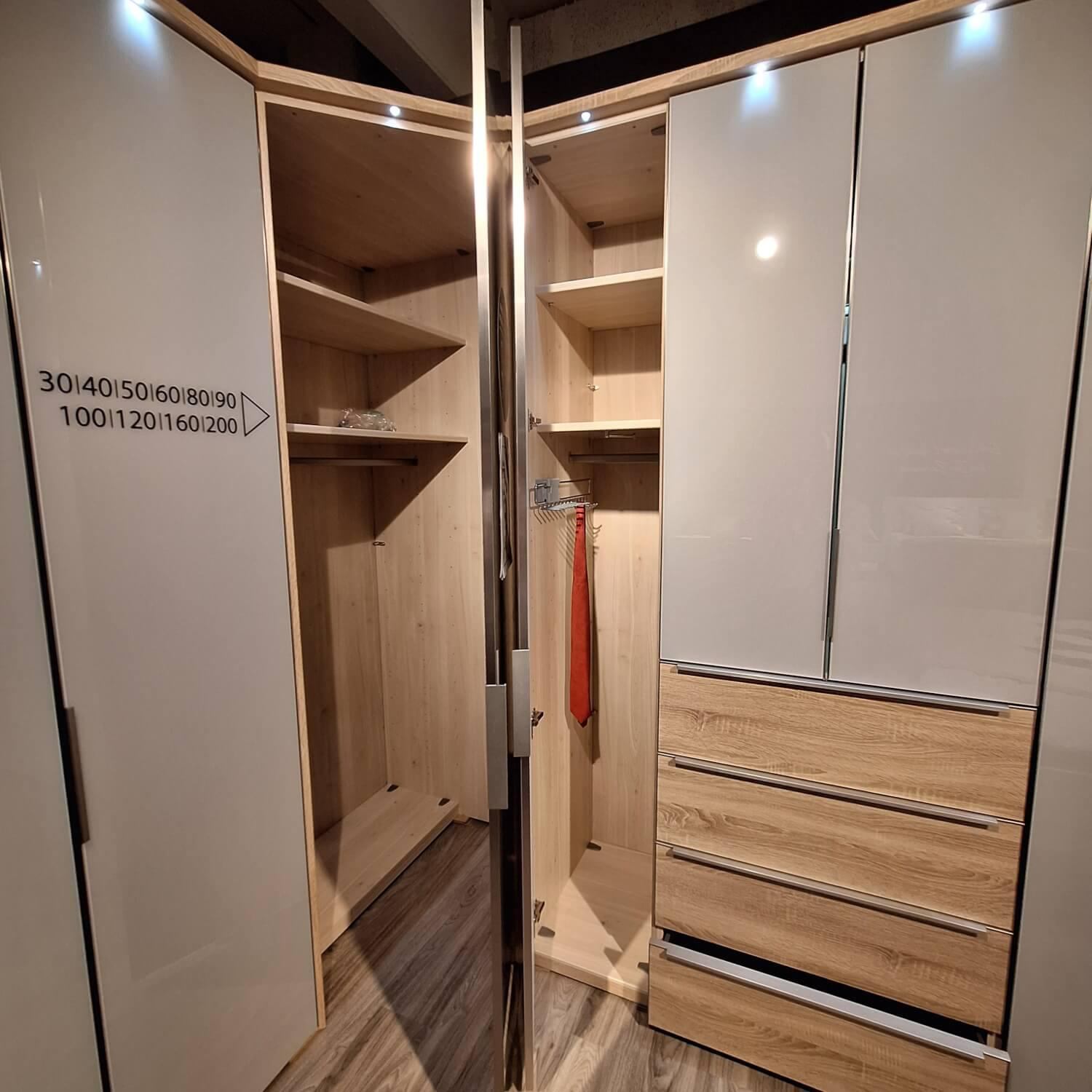 Nolte - Eckkleiderschrank Nika Seidengrau Sonoma Eiche Horizont 100 - 6