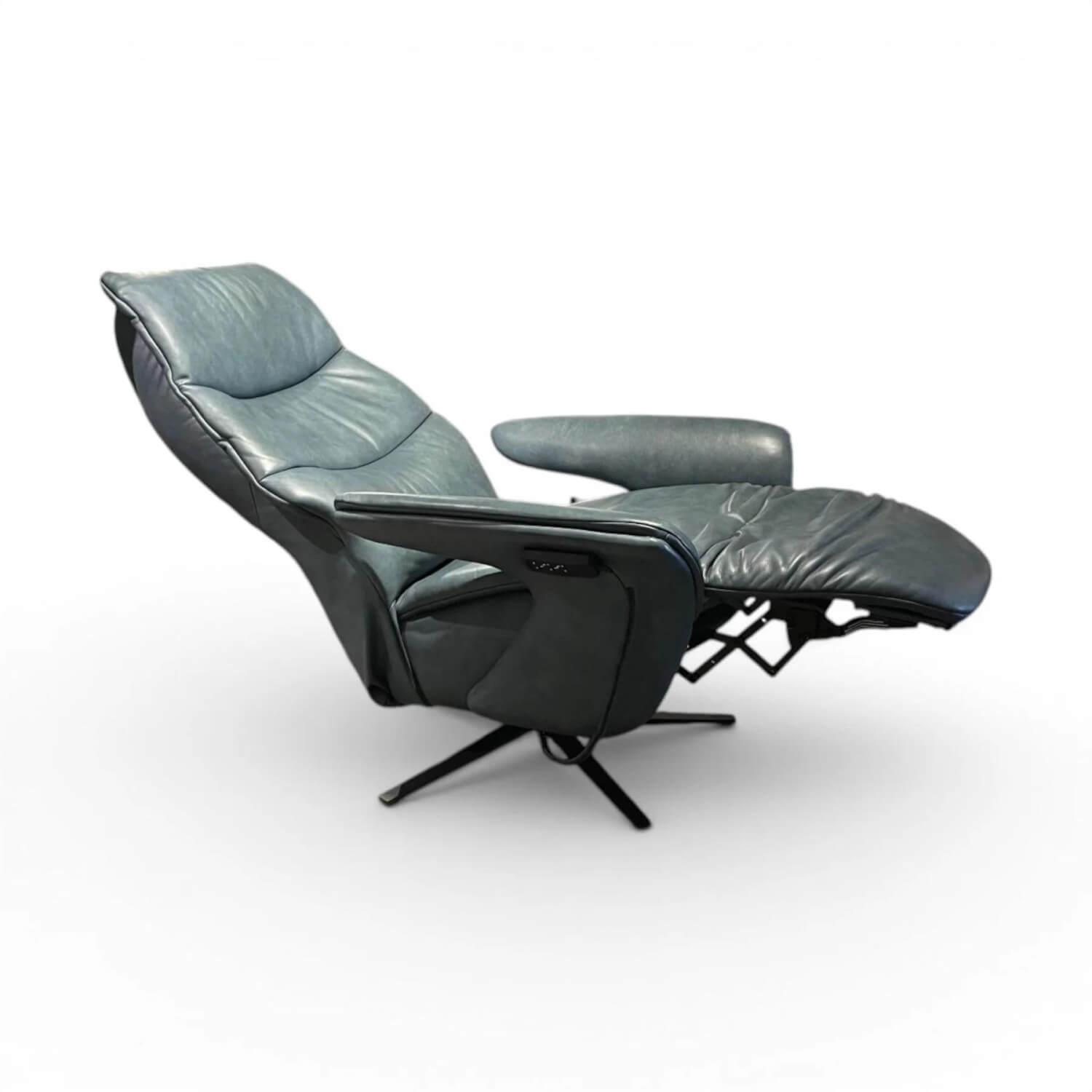 himolla - Sessel 7052 Easy-Swing L Leder Eleganza Türkis Sternfuß Metall Anthrazit Pulverbeschichtet Inkl. 2-Motorig Verstellfunktion - 5
