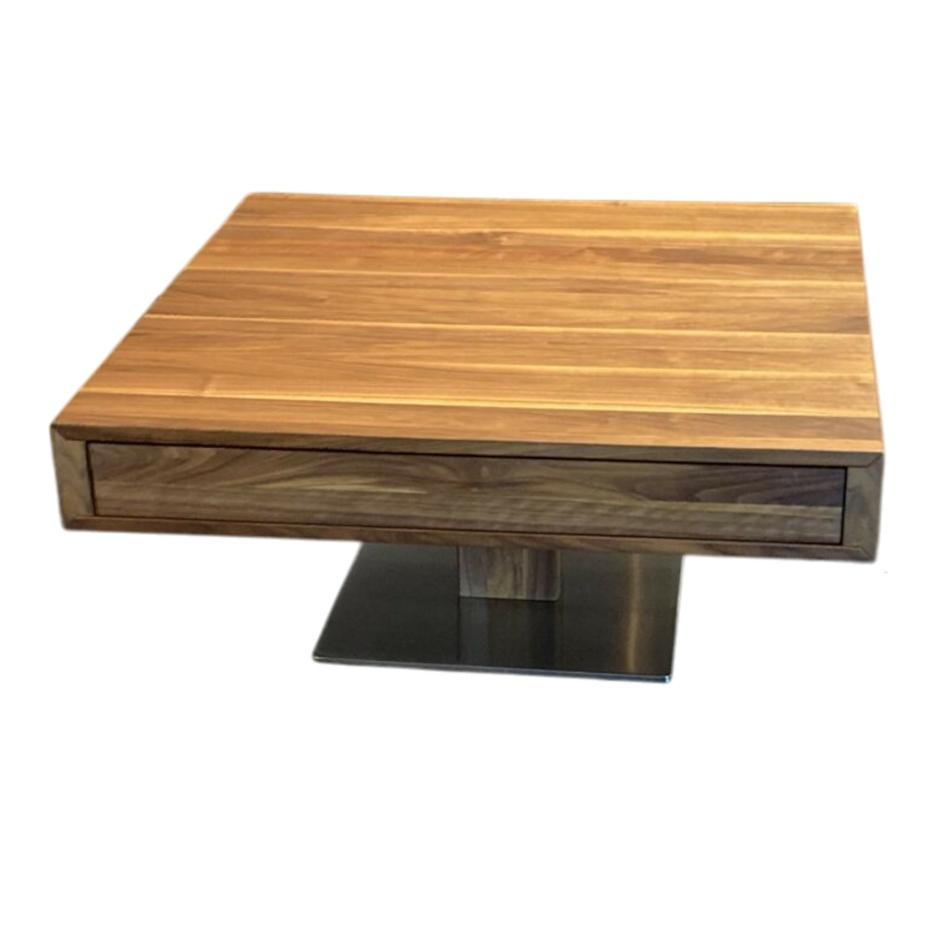 Team 7 - Couchtisch Lift CTLIH 0909 Nussbaum Naturöl Gestell Edelstahl Finish - 1