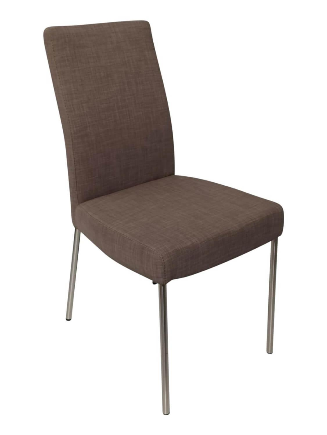 Garant - 6er-Stuhlgruppe Lamon Stoff Imola 07 Natur Fuß Rundrohr Edelstahl Kontrastnaht - 1