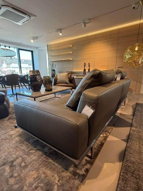 Poltrona Frau - Sofa Let It Be Large Leder SC 28-Seppia Braun Grau - 4
