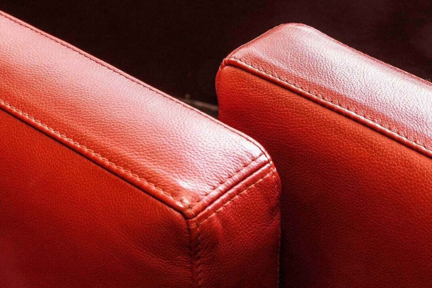 Sessel Quadra in Leder Rot