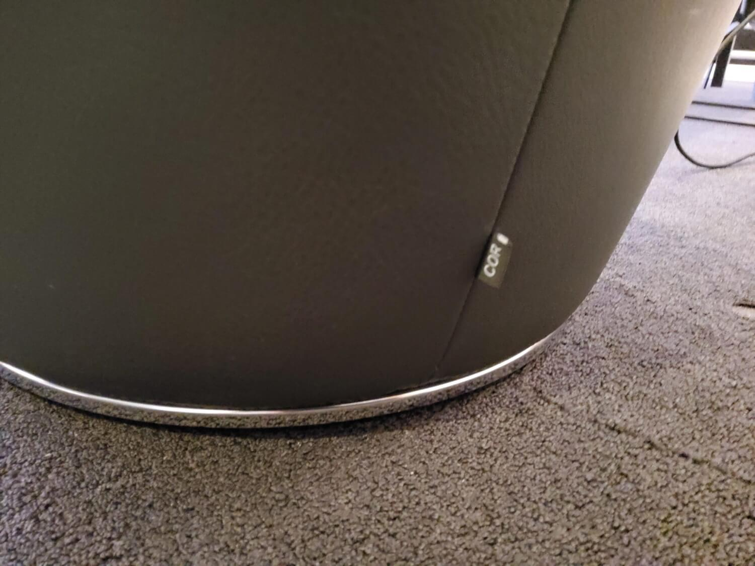 COR - Sessel Flint Leder Semi 296 Anthrazit Drehteller Metall Verchromt - 2