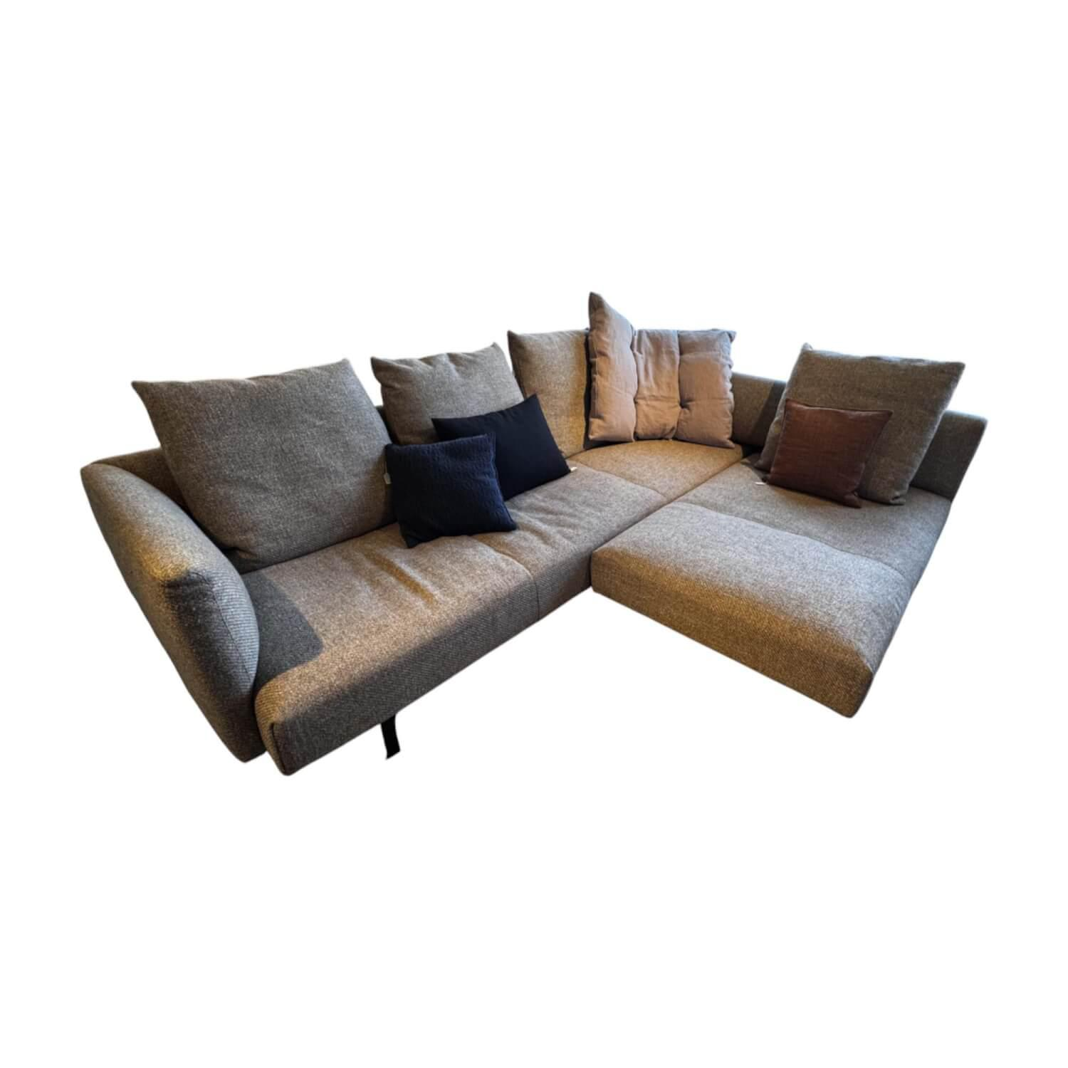 Walter Knoll - Ecksofa Muud Stoff Savannah 7882 Rosé Grau Rosa Füße Schwarz Inklusive Dekokissen - 1