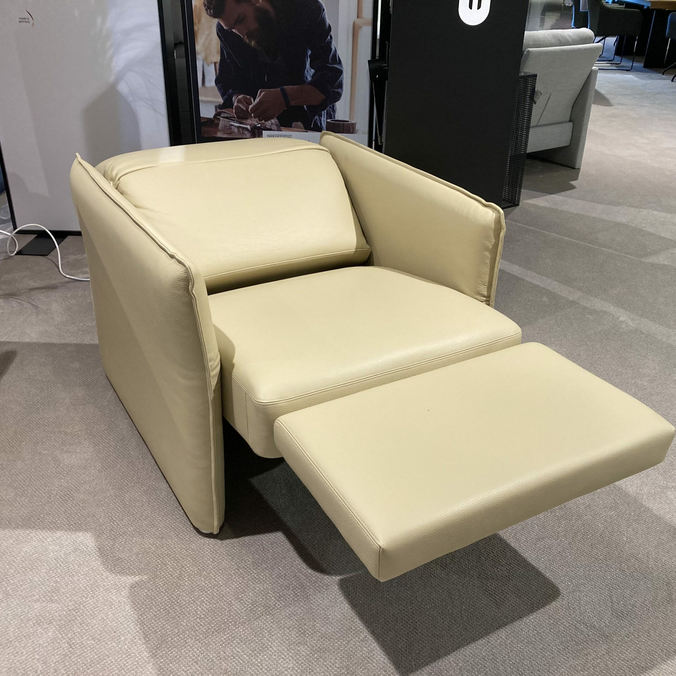 Erpo - Sessel Avantgarde Leder 43 Creme Beige mit Funktionen - 2