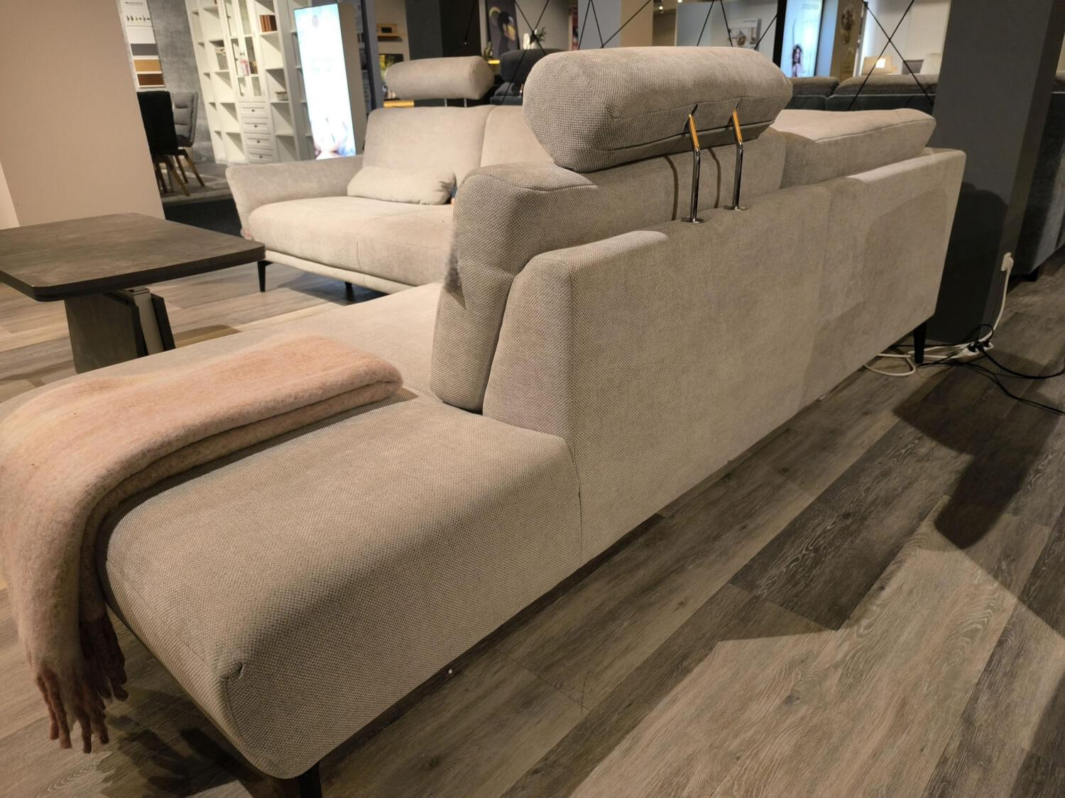 Zehdenick - Ecksofa Mauris Stoff Cody Silver C Grau Fuß Metall Schwarz Inklusive Kissen - 3