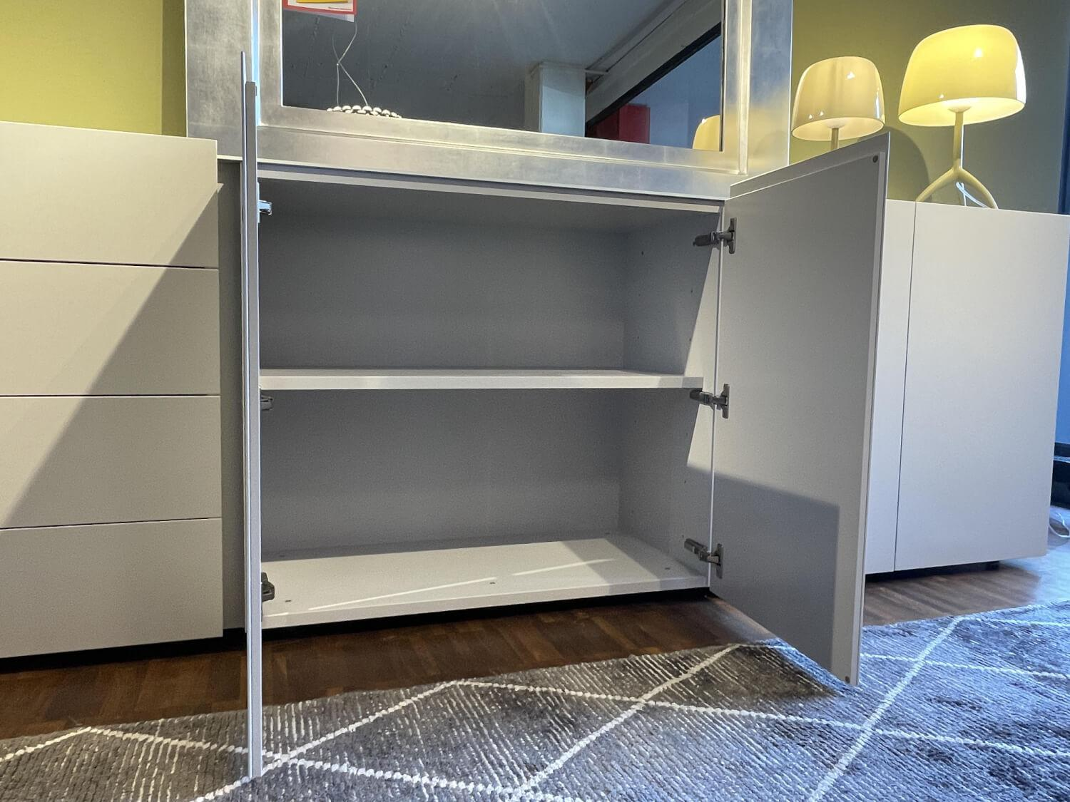 Interlübke - Sideboard Jorel Lack M14 Platin Grau Abdeckplatte Glas Matt Platin Grau - 2