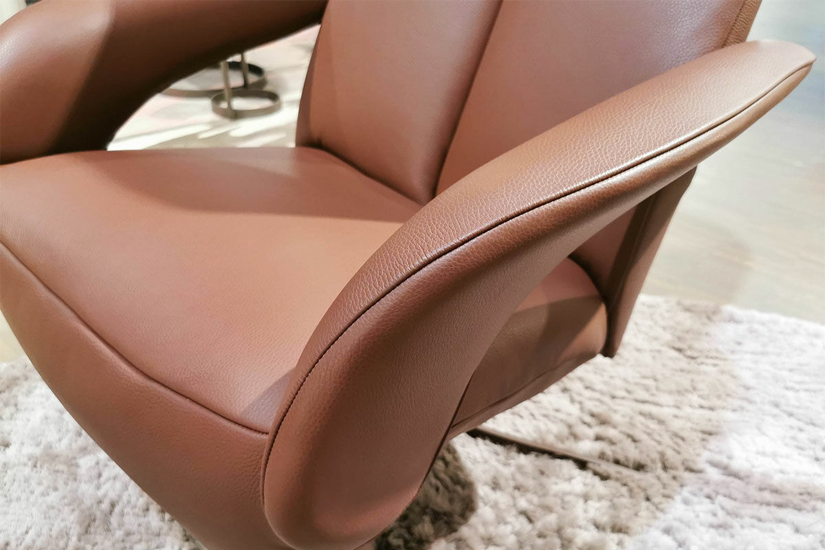 Jori - Relaxsessel Symphony Mono-Move Medi Leder Celia Oro Burgundy Dunkelrot - 7