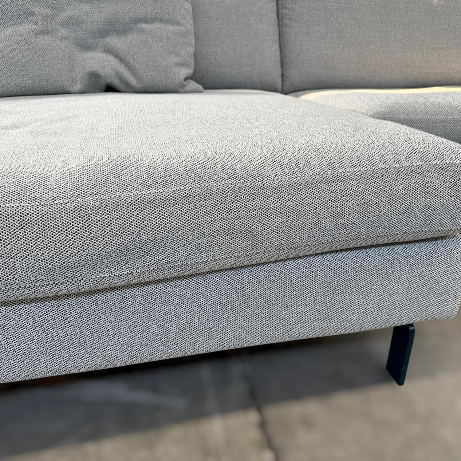 COR - Ecksofa Conseta Bodenfrei Stoff 8071 Salz Pfeffer Weiß Schwarz Schmalfuß Buschgrün Inklusive Kuschelkissen - 7