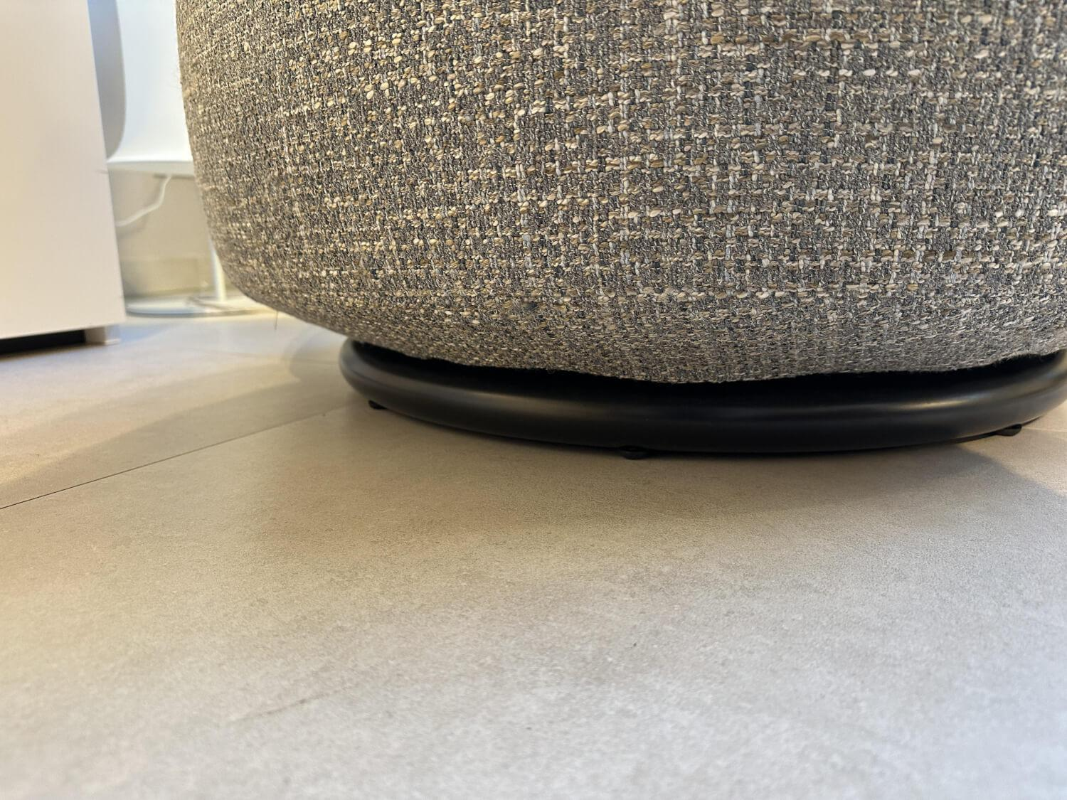 Kartell - Drehsessel K Wait Stoff Texture Grau Beige Füße Schwarz - 7