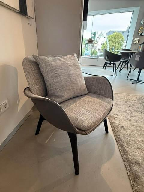 Poltrona Frau - Sessel Martha Stoff Polovere Topo 12 Braun Grau - 3