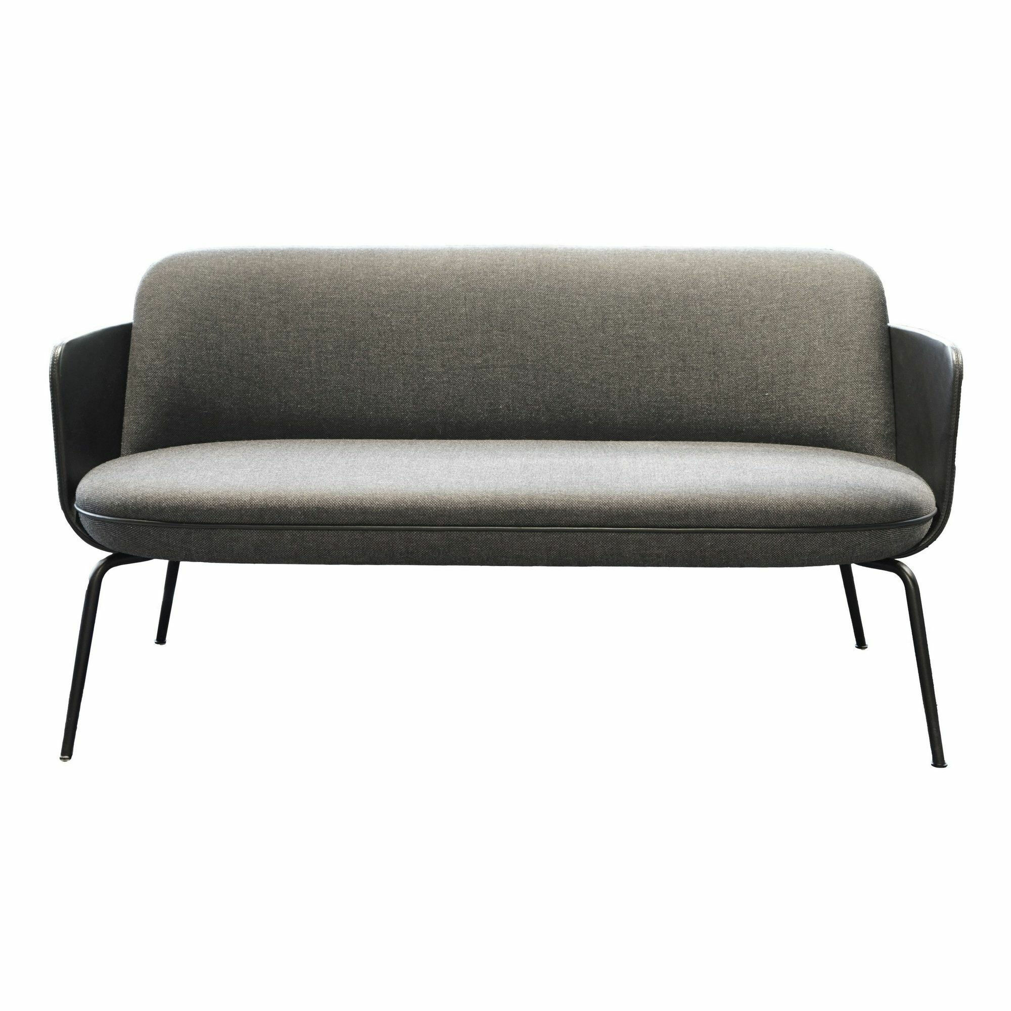 Wittmann - Sofa Merwyn Lounge 135 29625 Stoff Hagen Graphit Grau Aussen Keder Schwarz  - 1