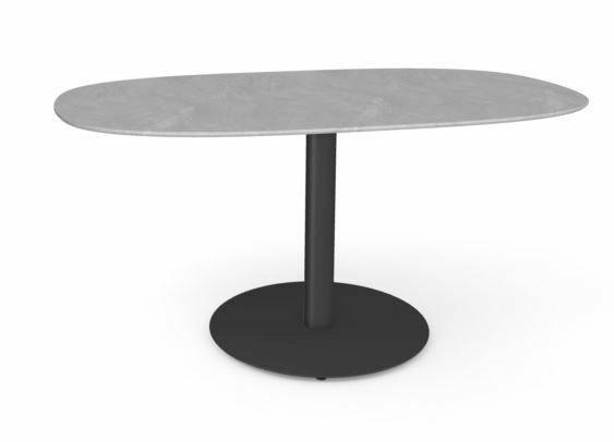 Tribù - Esstisch T-Table Lavastone Wenge L89 Gestell Wenge 89 Pulverbeschichtet - 1