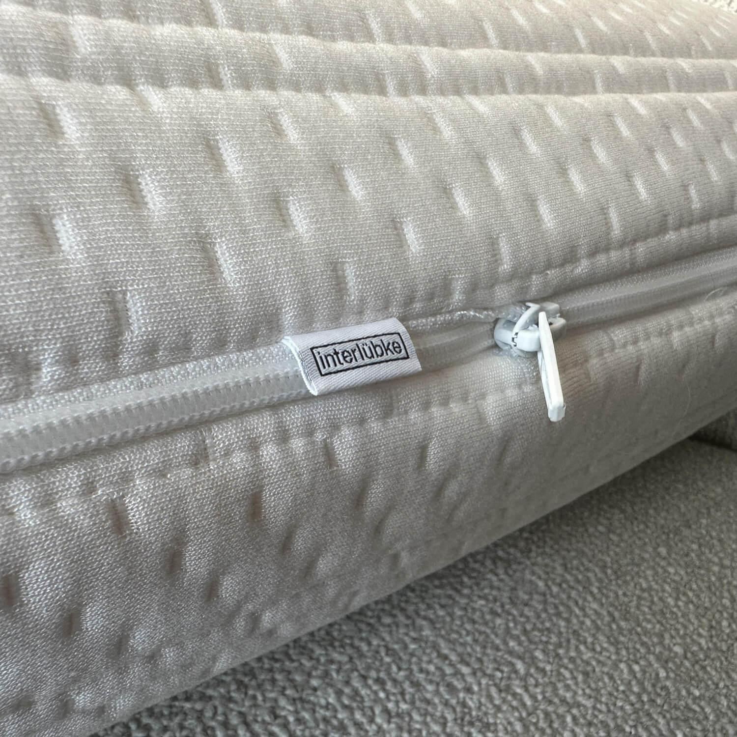 Interlübke - Boxspringbett Jalis Stoff 8207 Muschel Grau Weiß Mit Federkern Und Matratze - 6
