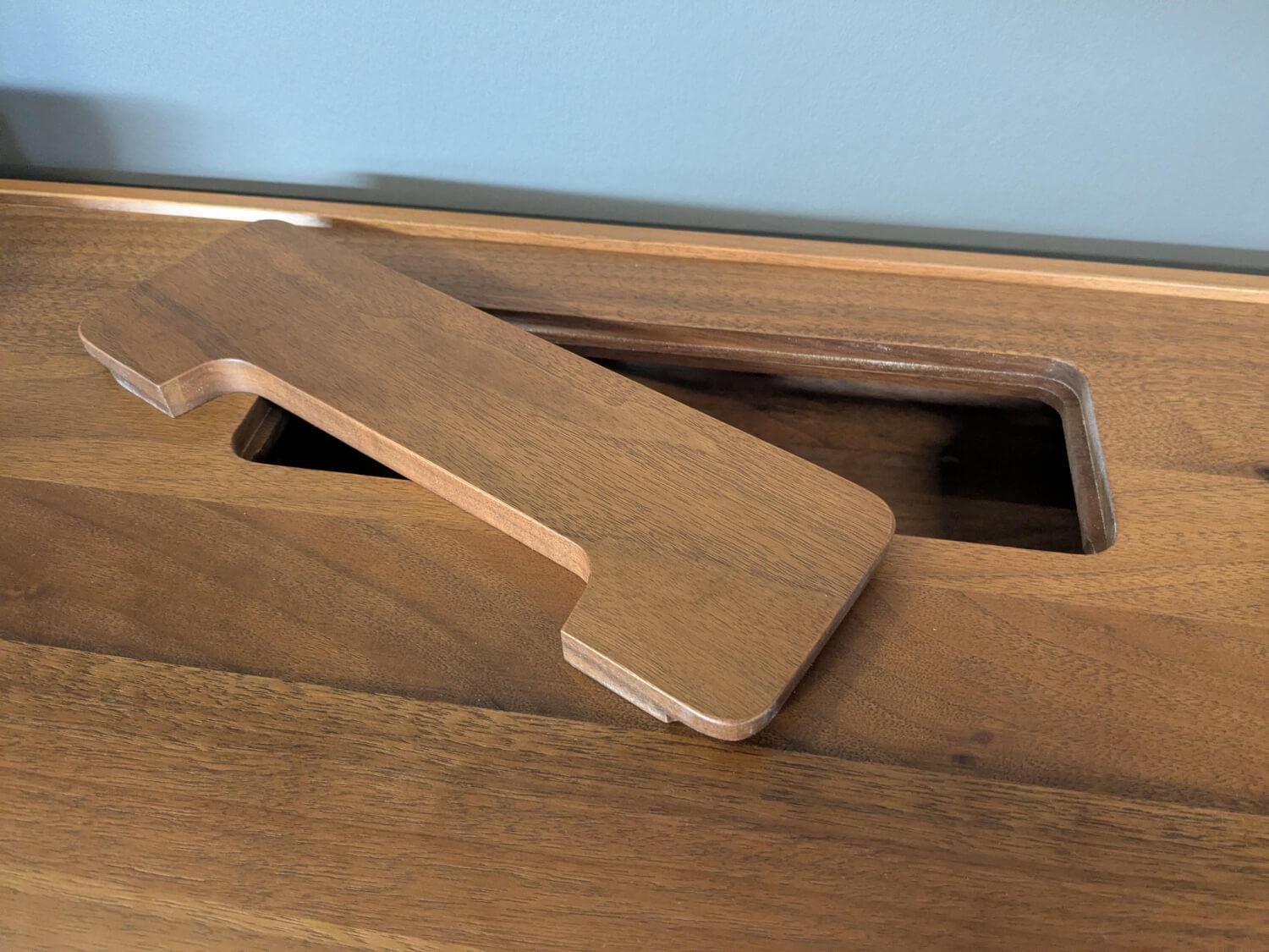 Jori - Sekretär JR-d101 Nussbaum mit Lederauflage Vege Black - 7