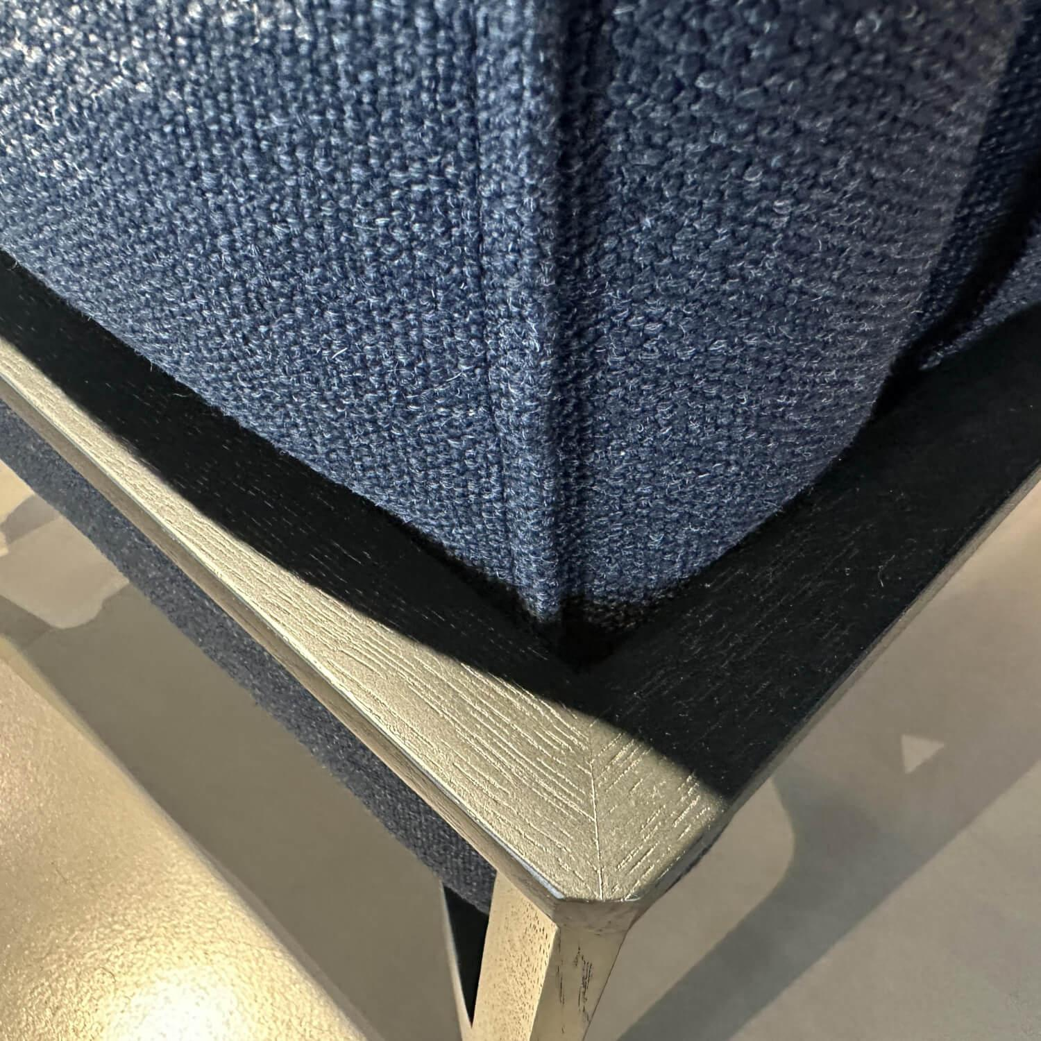 COR - Sessel Elm Stoff 7257 Jeansblau Blau Gestell Eiche Massiv Dunkel Geölt Inklusive Kissen - 5