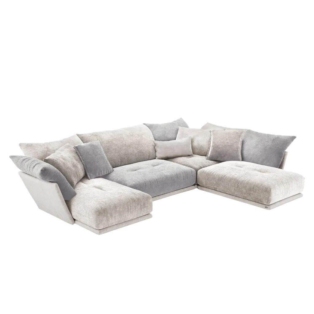 Bretz - Ecksofa Esfera Xli-U-S-Mre 102 Stoff Moonlight / Nuvola / Lino / Grigio Grau - 1