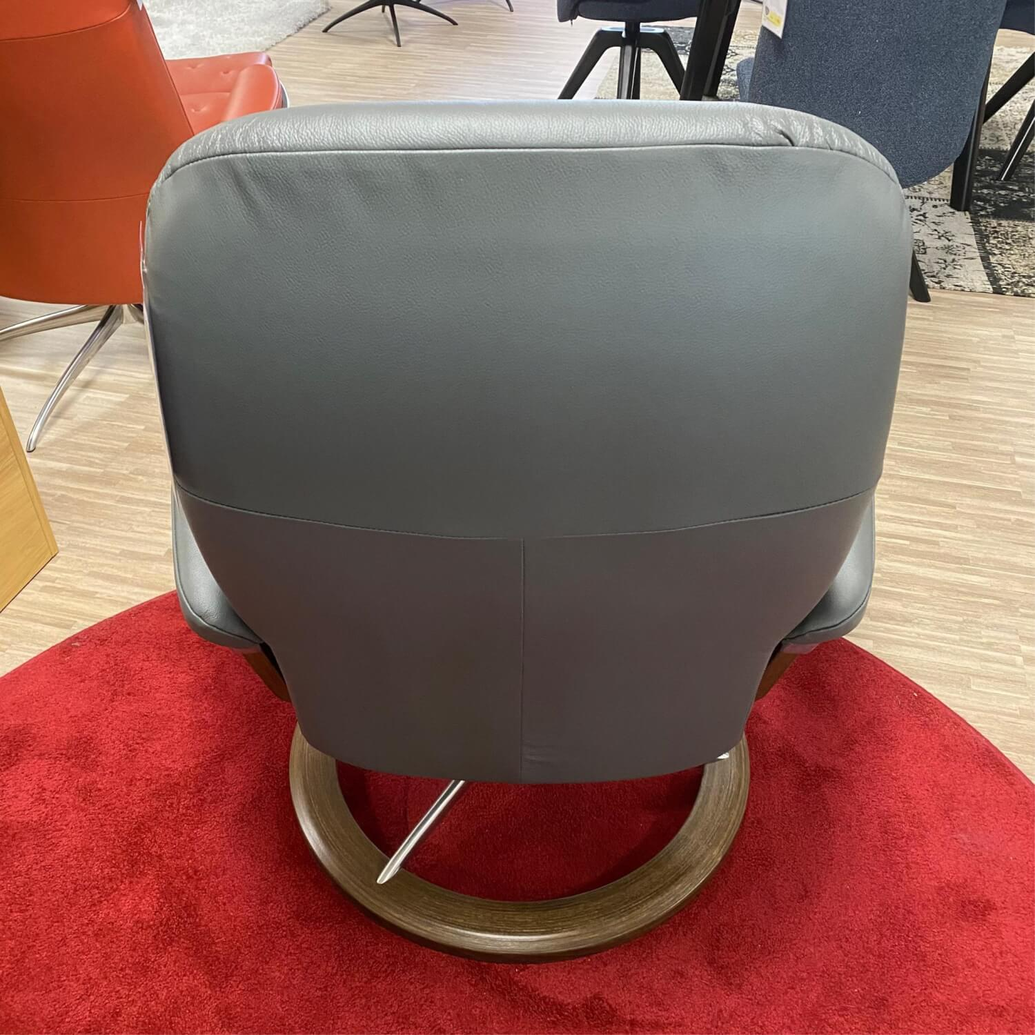 Stressless - Stressless Sessel mit Hocker Consul M Batick Grey Signature Walnuss - 8