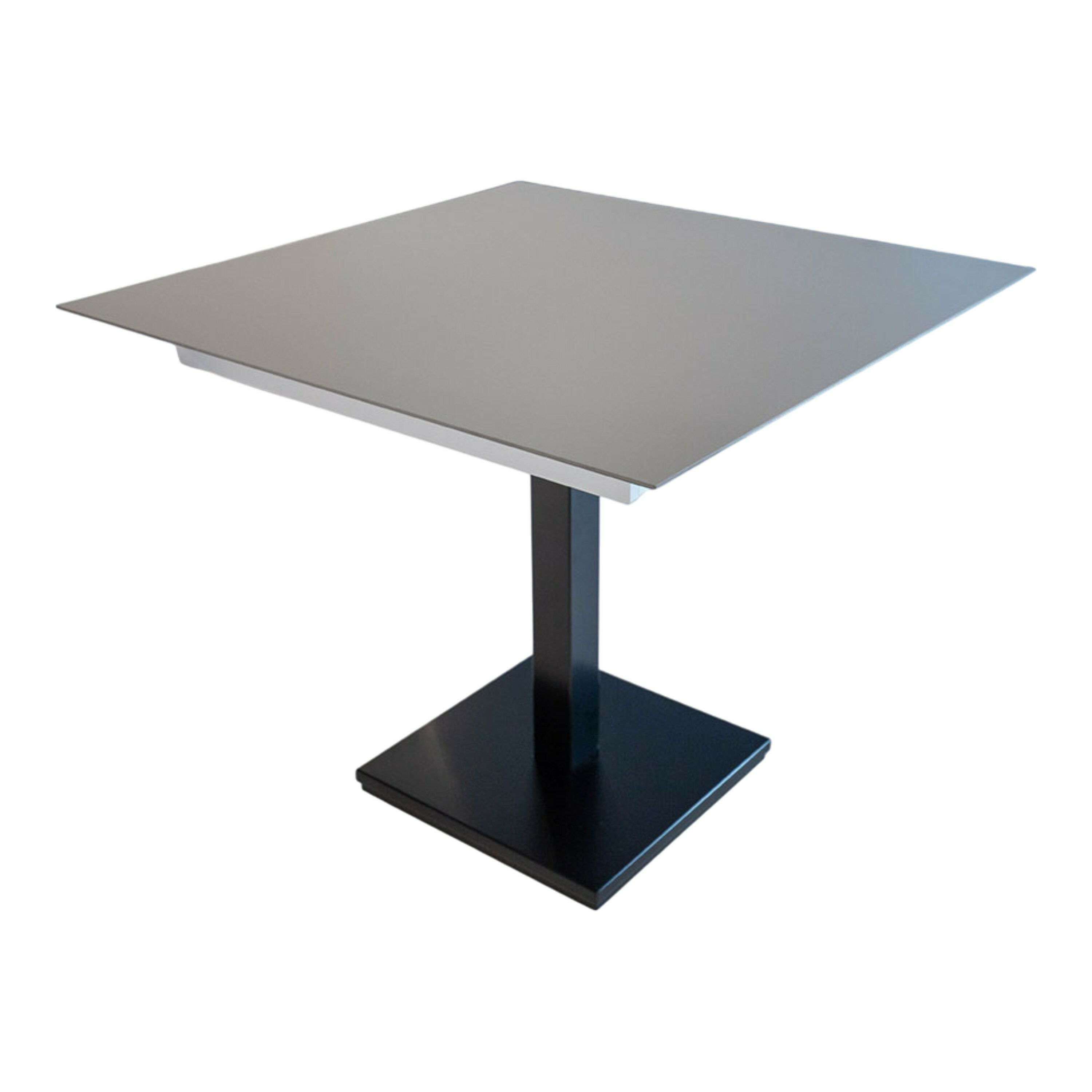 Bacher - Esstisch Quota Ausziehbar Tischplatte Fenix NTM Grigio Londra Taupe Gestell Schwarz - 1
