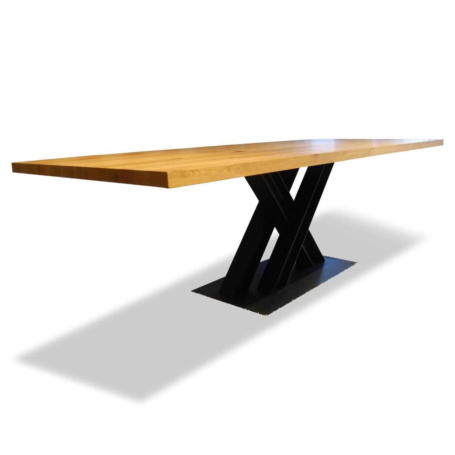 Draenert - Esstisch Victor Wildeiche Natur Geölt Gestell Schwarz - 1