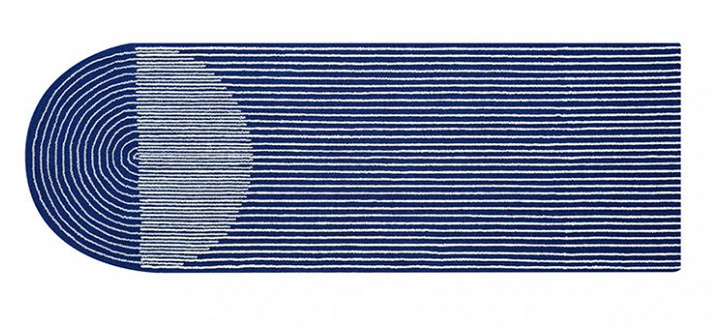 Teppich Ply Blau Handgetuftet Aus 100% Schurwolle