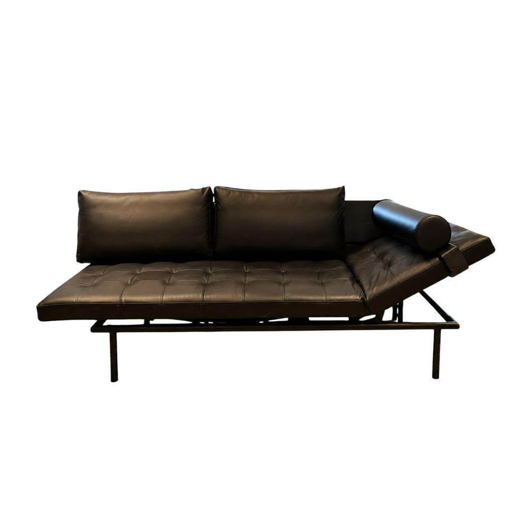 IP Design - Liege Campus Deluxe Leder Provence BW0000-312 Schwarz Gestell Metall Schwarz Inklusive Kissen - 1