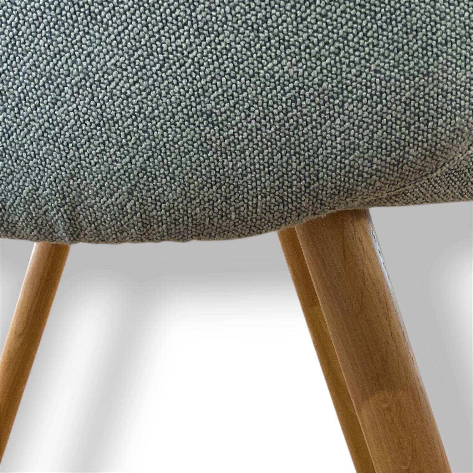 Vitra - 4er-Set Armstühle Mikado Stoff Dumet Salbei/Stahlblau Grün Blau Gestell Holz Eiche Natur - 6
