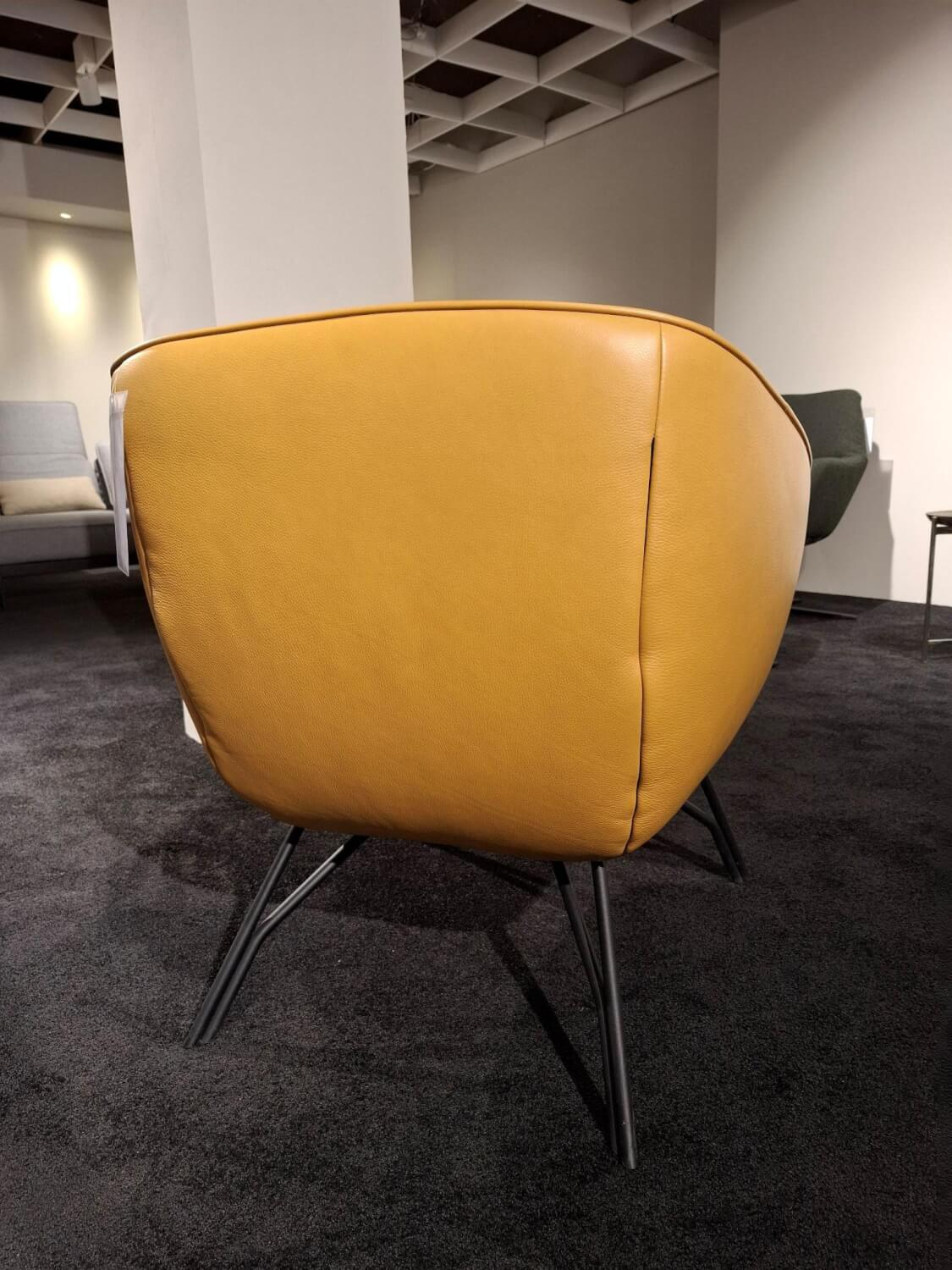 himolla - Sessel 7190 Leder Mariposa Spring Gelb Metallfuß Anthrazit - 3