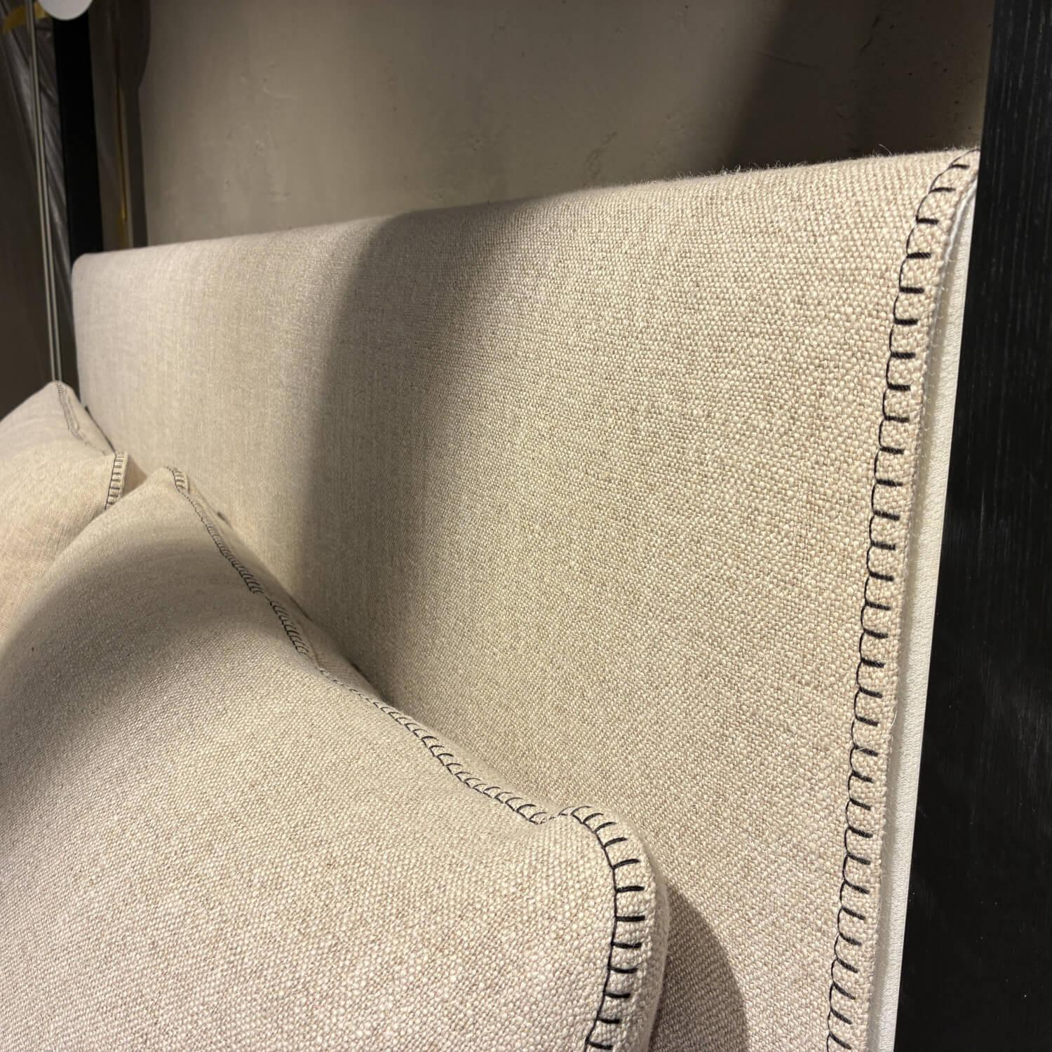 B&B Italia - Bett Alcova Stoff Lodi Rope Beige Schwarze Naht Gestell Eiche Schwarz Gebürstet ohne Matratze - 2