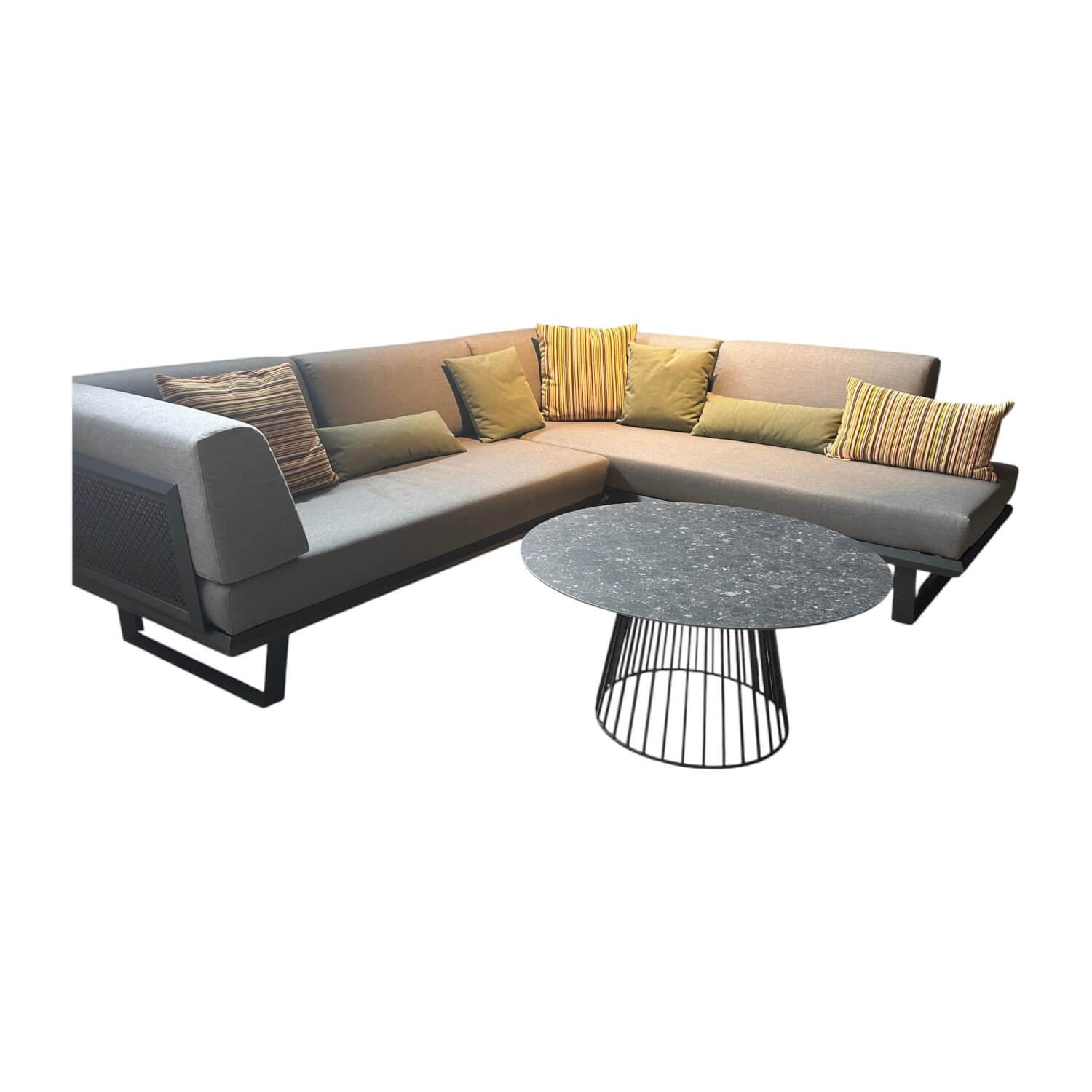 Solpuri - Sofa Boom Outdoor Stoff Premium Bombay Anthracite Anthrazit Gestell Aluminium Anthrazit - 1