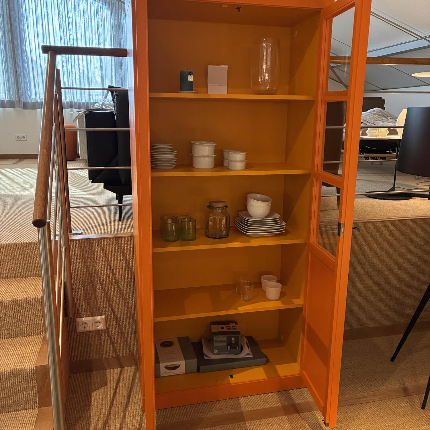 Marktex - Vitrine 6338/1-19 Massivholz Pinie Bicolor Orange Gelb Lasiert - 6