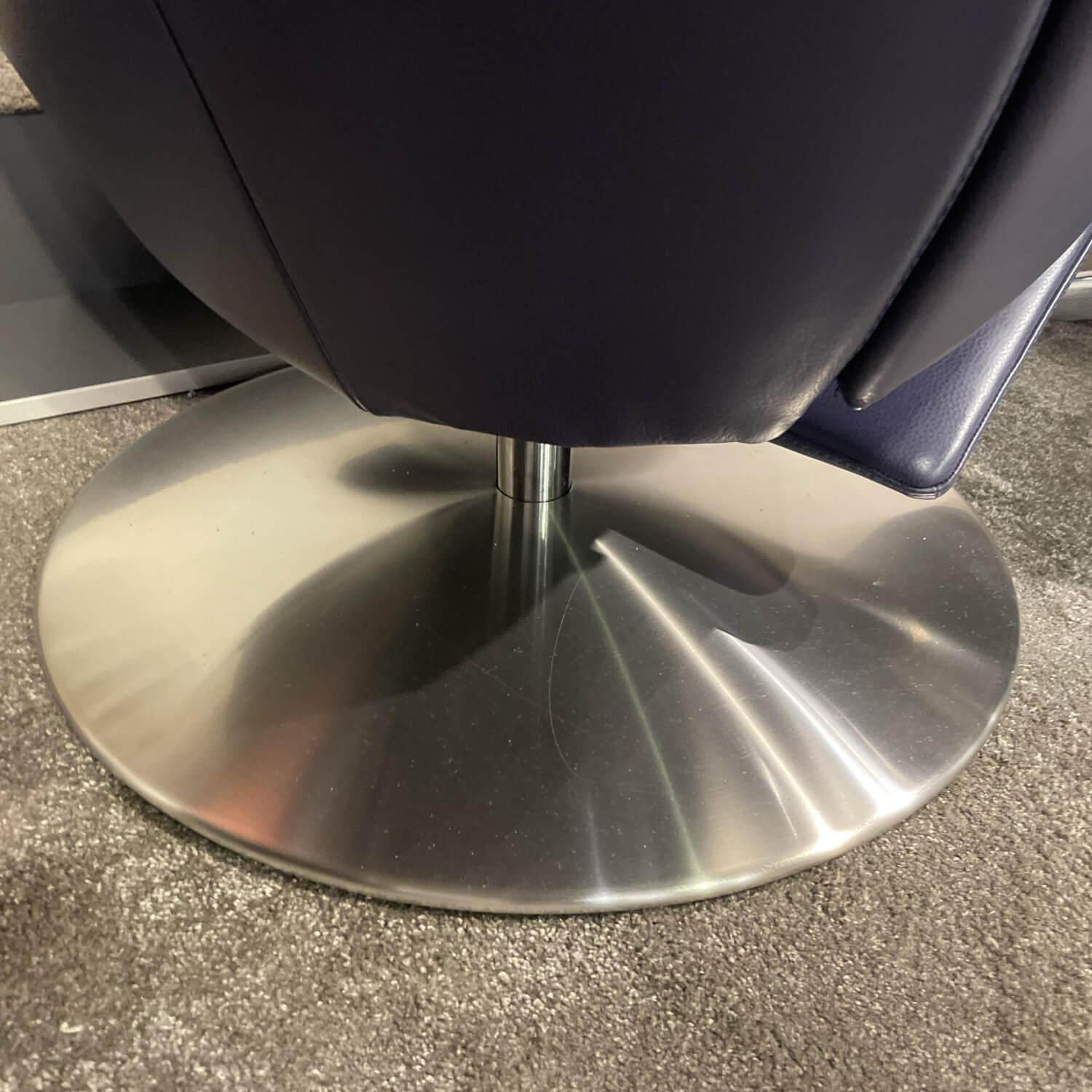WK Wohnen - Relaxsessel WK 680 Tipo Leder 10 Polo 1057 Gestell Disc 60 Chrom - 3