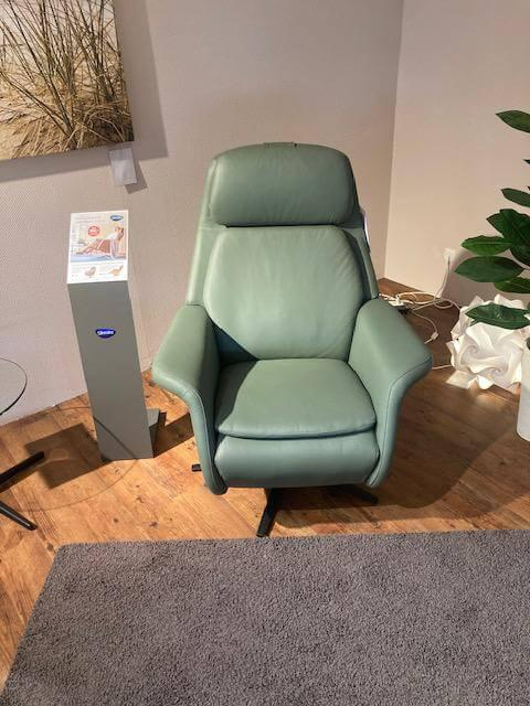 Stressless - Relaxsessel Sam Leder 94 Paloma Fog 37 Grün mit elektrischer Relaxfunktion - 9