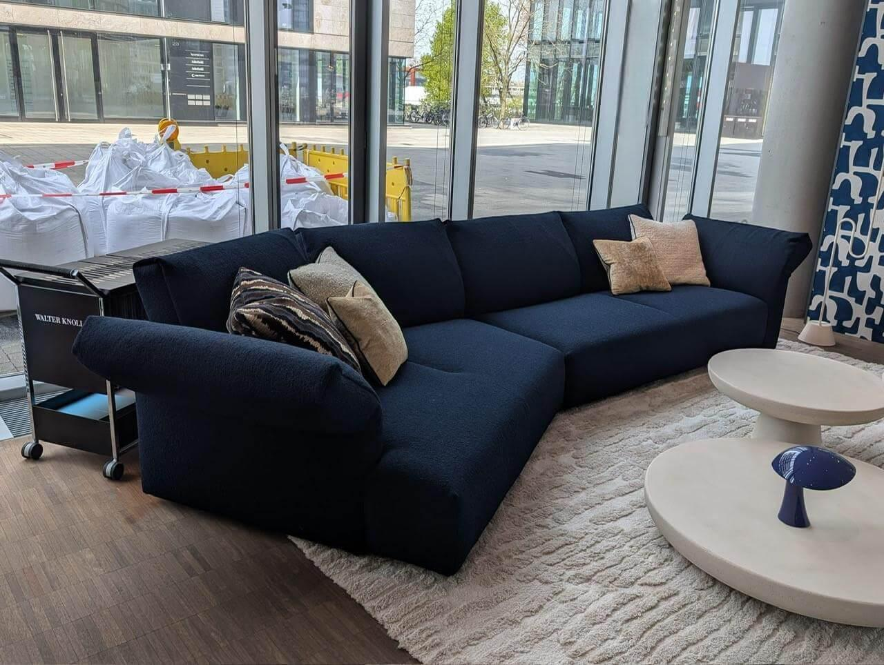 Walter Knoll - Wohnlandschaft Molamisa Stoff Undersea Blau ohne Dekokissen - 5