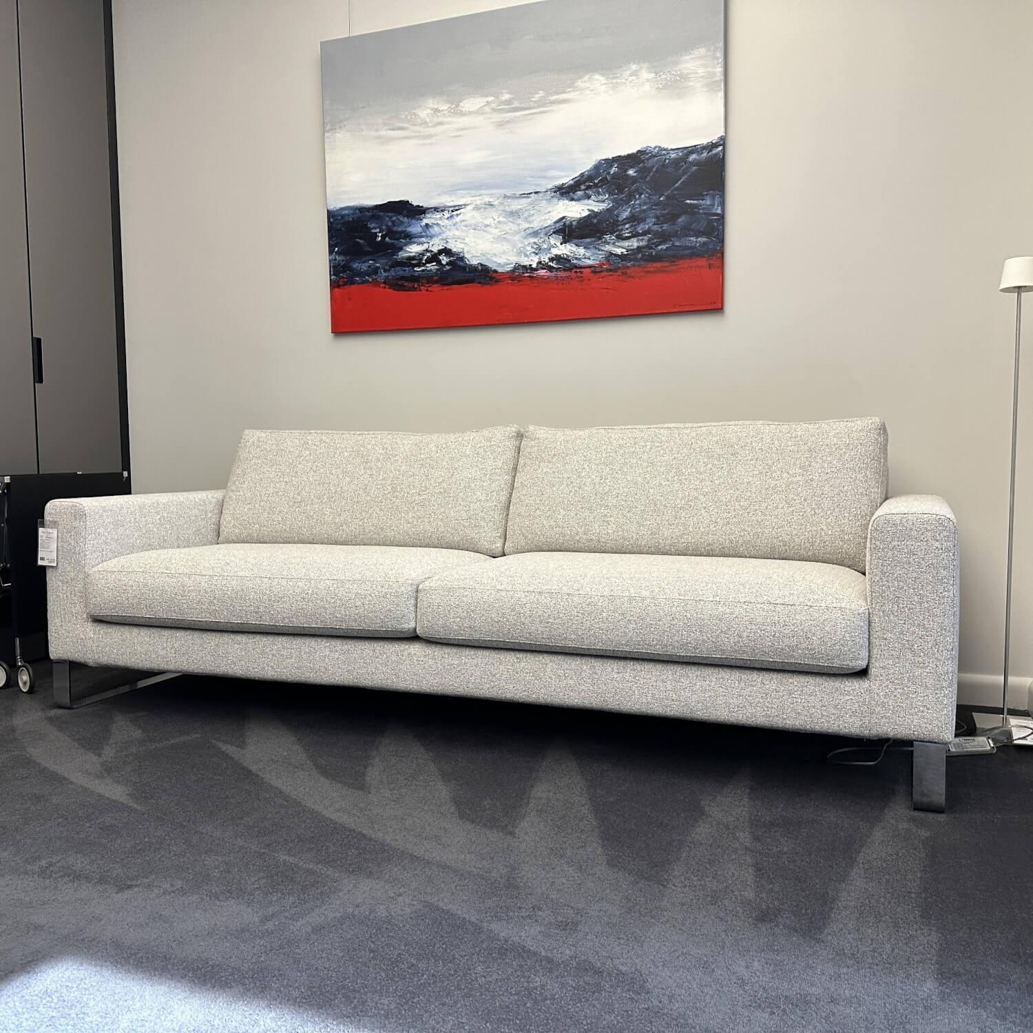IP Design - Sofa Jon Edwards Stoff Alice IP1750-171 Grau Metallkufe Glanz Chrom - 4