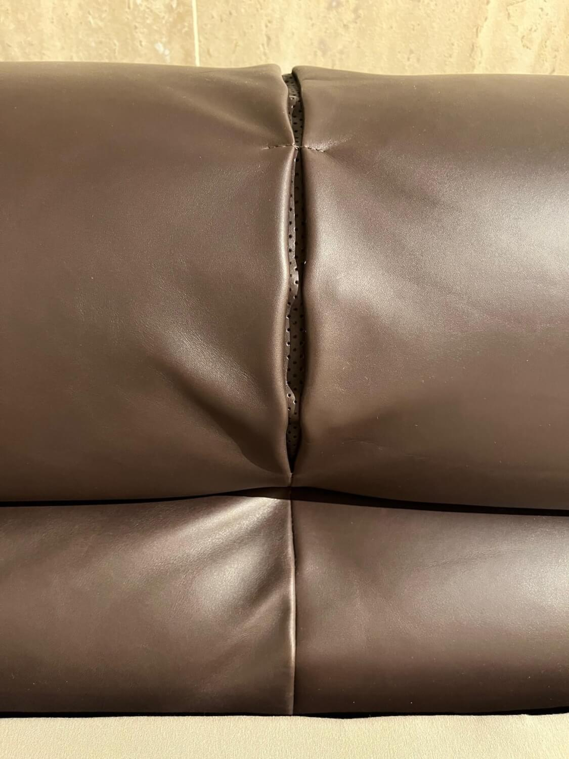 B&B Italia - Bett Tufty Time Leder 1228350 Kora Dunkelbraun Füße Eiche Natur Inklusiv Matratze und Lattenrost - 4