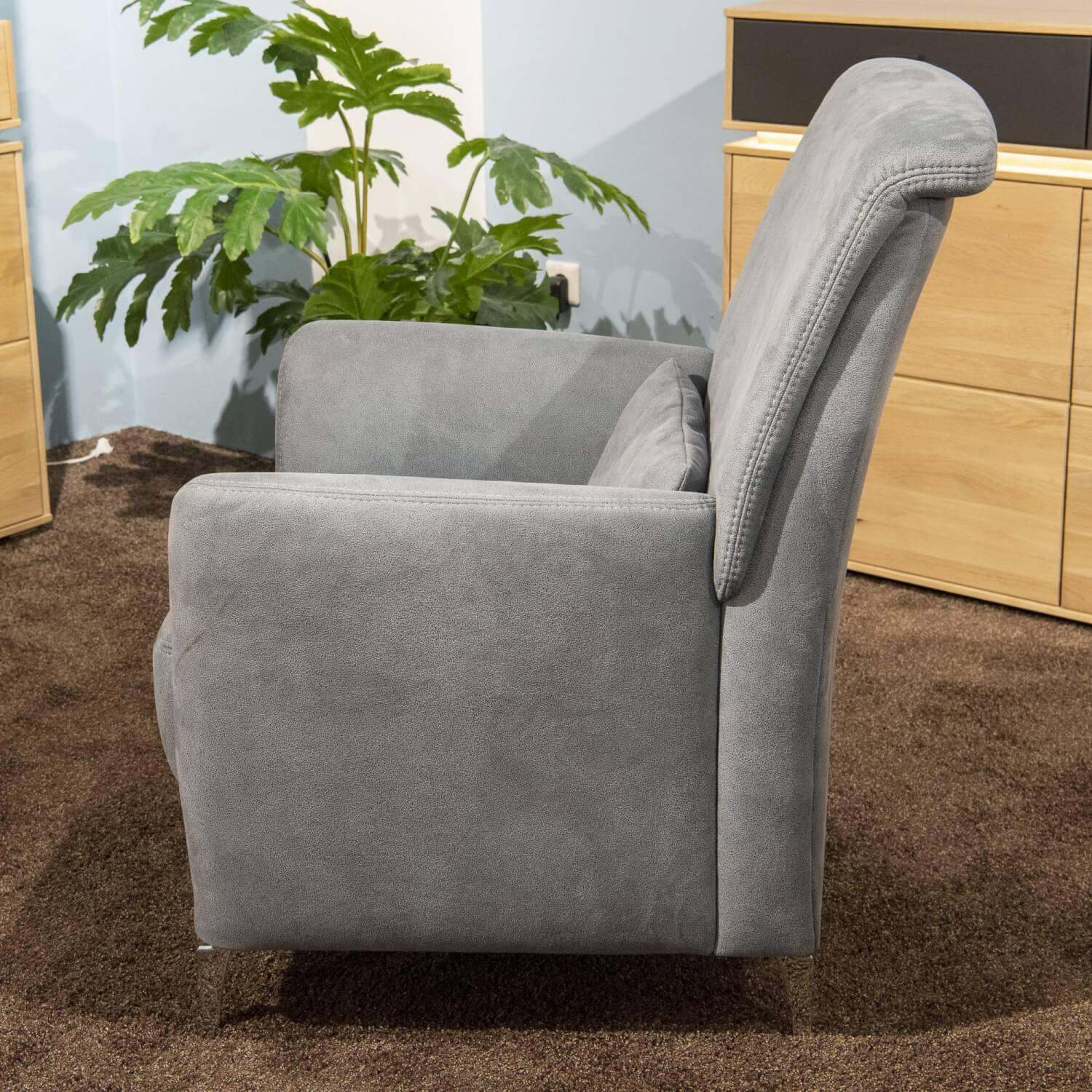 Ponsel - Polstergruppe Studioline 3er-Set Stoff 0750 Farbe Blau Fuß Standard Chrom - 8