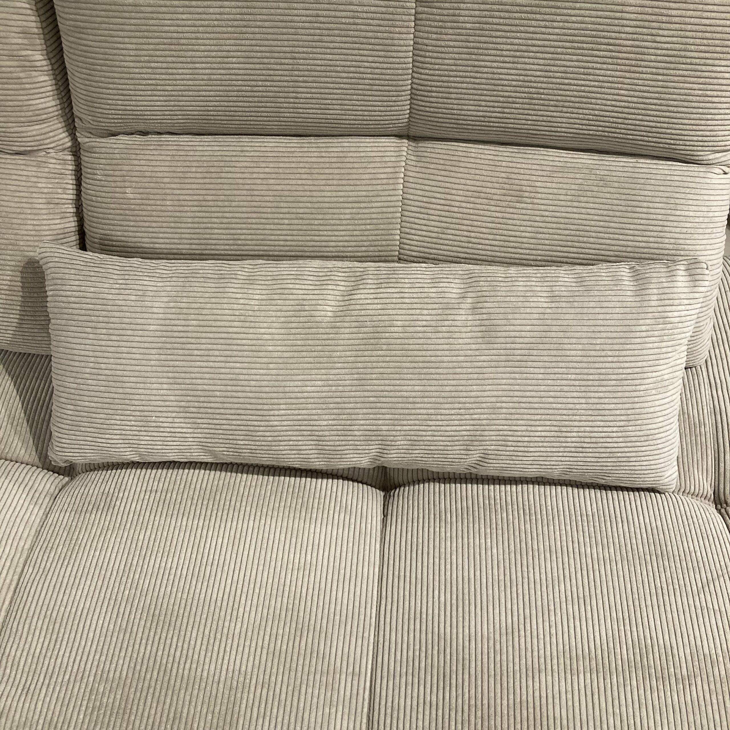 Musterring - Wohnlandschaft Marlo 90031 Stoff Feincord Sand Beige Kunststoffgleiter Schwarz - 3