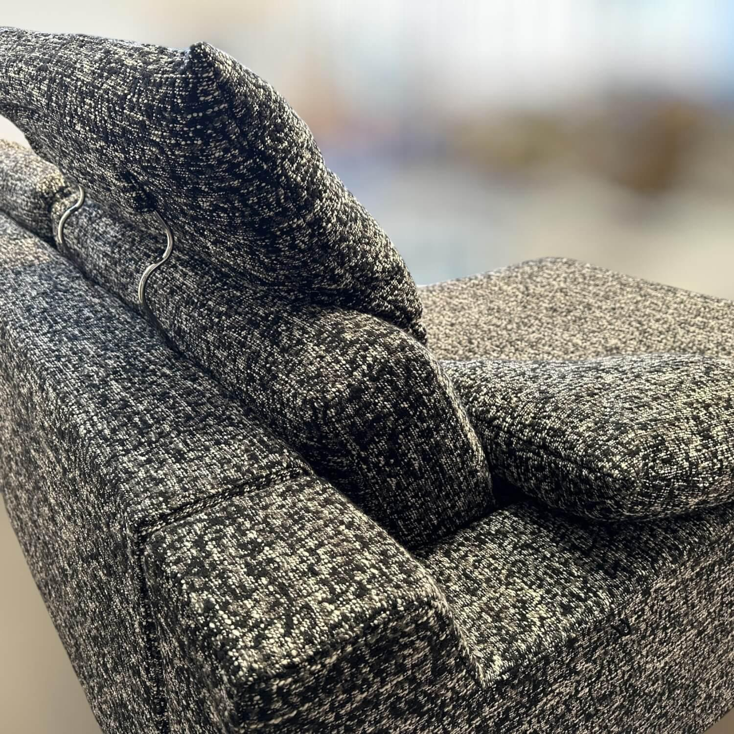 Bielefelder Werkstätten - Ecksofa Inspiration Stoff Arezzo CA1469/099 Schwarz Weiß Fuß Gleiter - 7