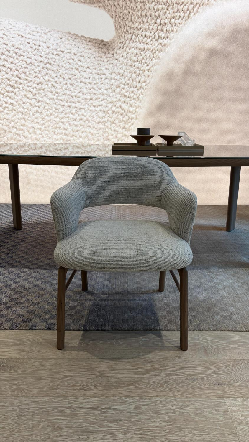 Flexform - Stuhl Alma Beige Mit Nussbaum Gestell - 6