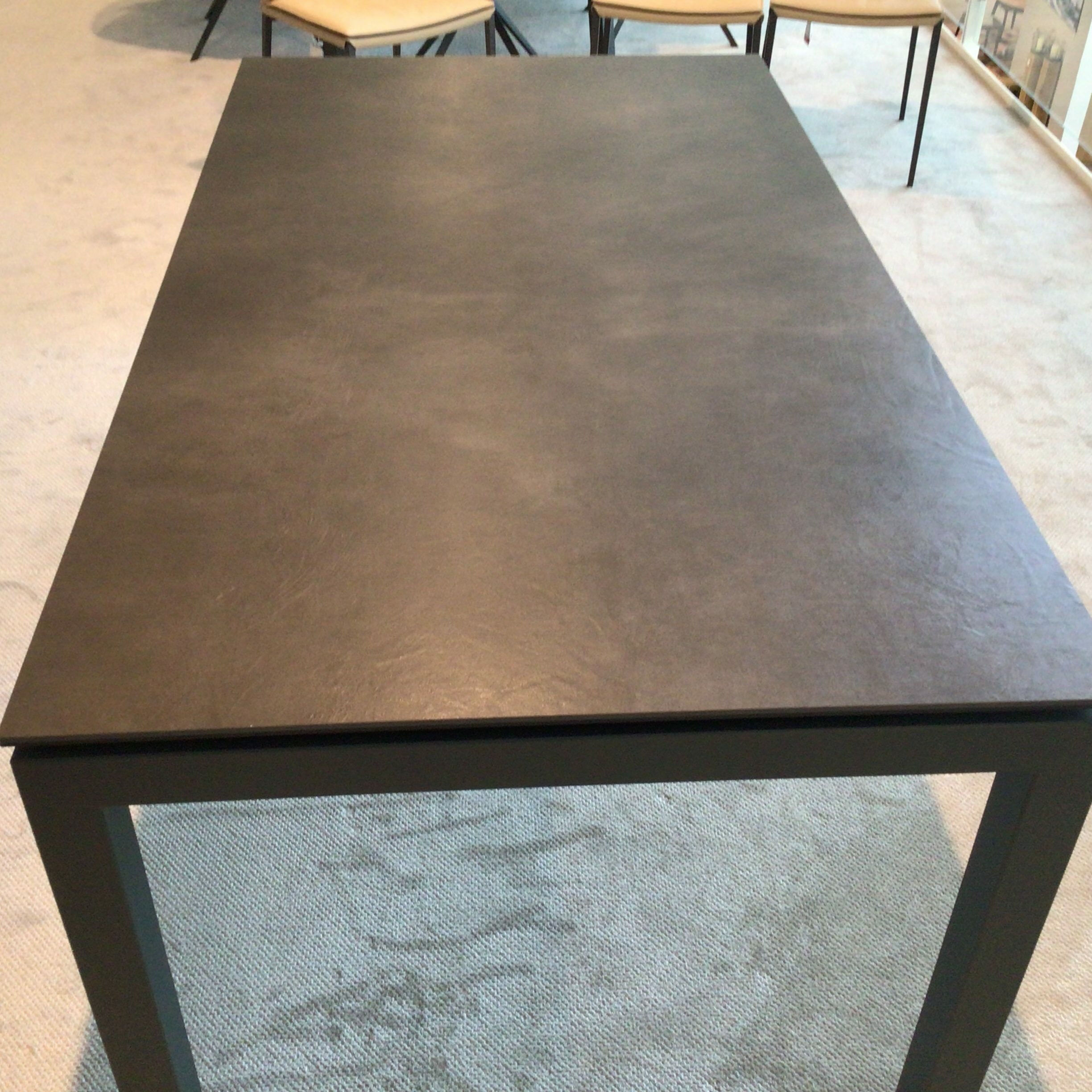 Mobliberica - Esstisch Julia 535 Tischplatte Keramik  AC 670 Schwarz Metallgestell Schwarz Mit Auszugsplatte - 4