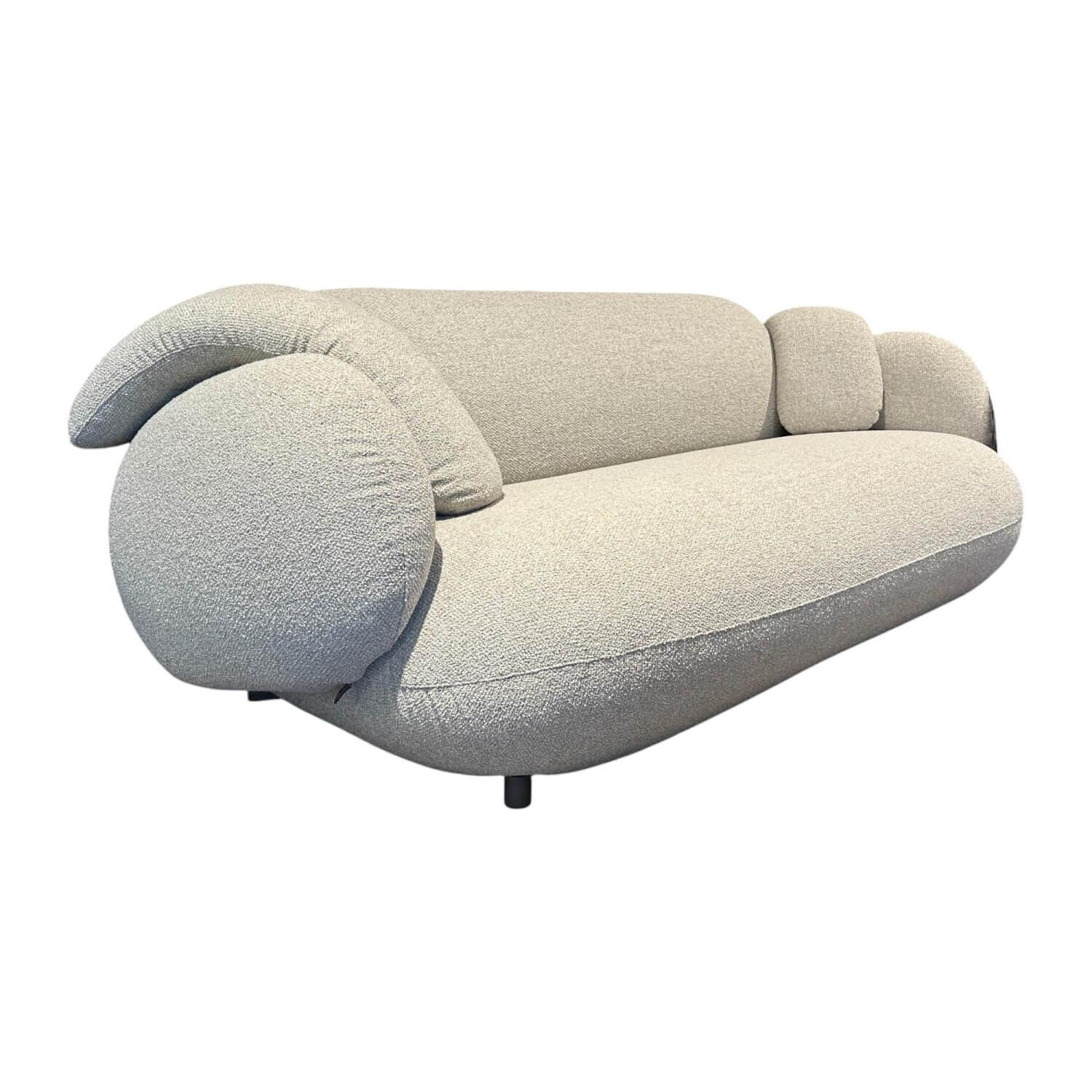 Leolux - Sofa Pulla A R16 B20 Stoff Hell Braun Füße Epoxy Charcoal Matt Schwarz - 1