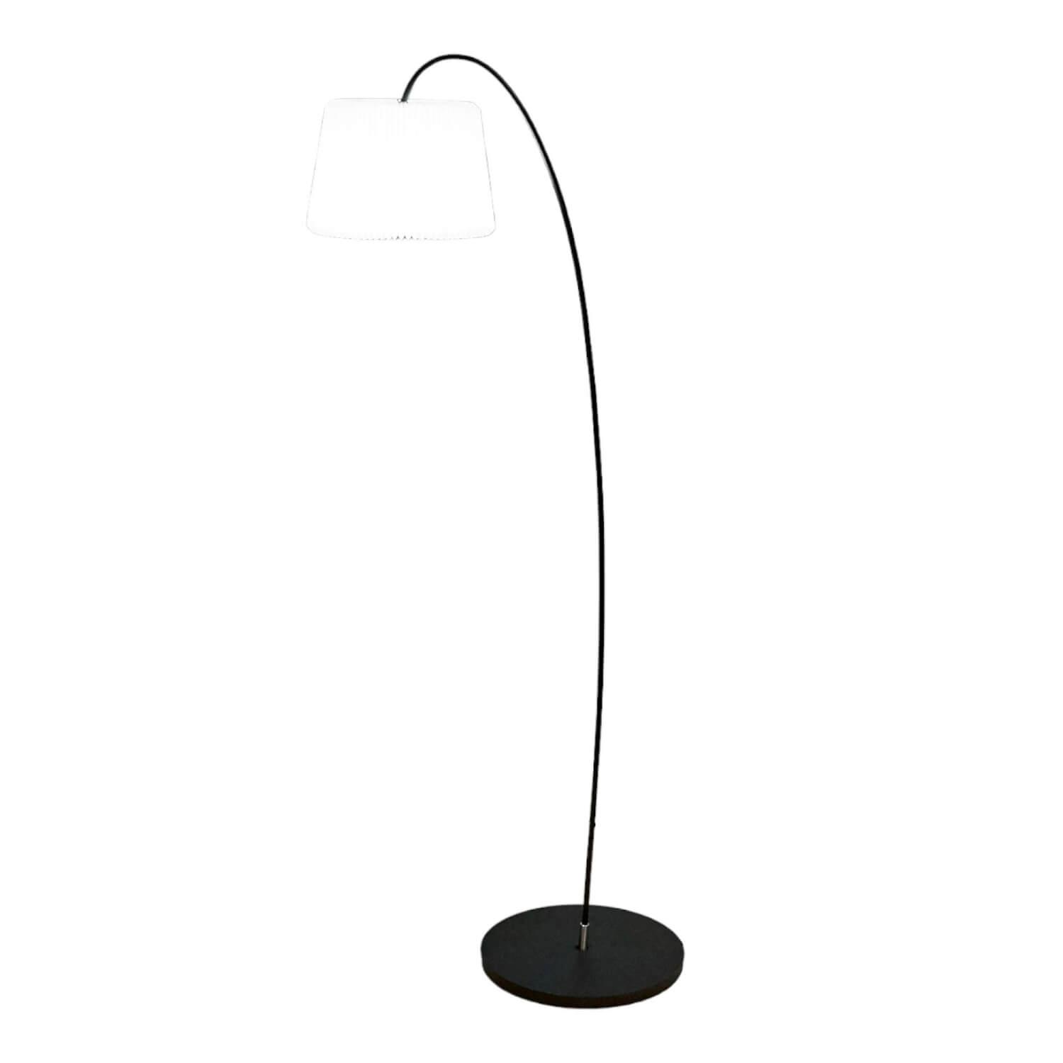 Stehlampe Snowdrop Lampenschirm Kunststoff Weiß Gestell Metall Schwarz
