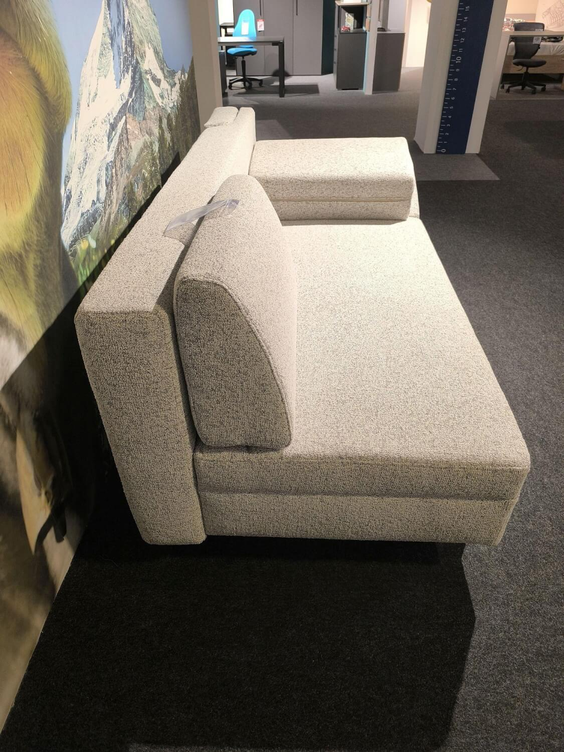 Restyl - Verwandlungssofa Tino Stoff 2 7111 Creme Füße Verchromt - 4