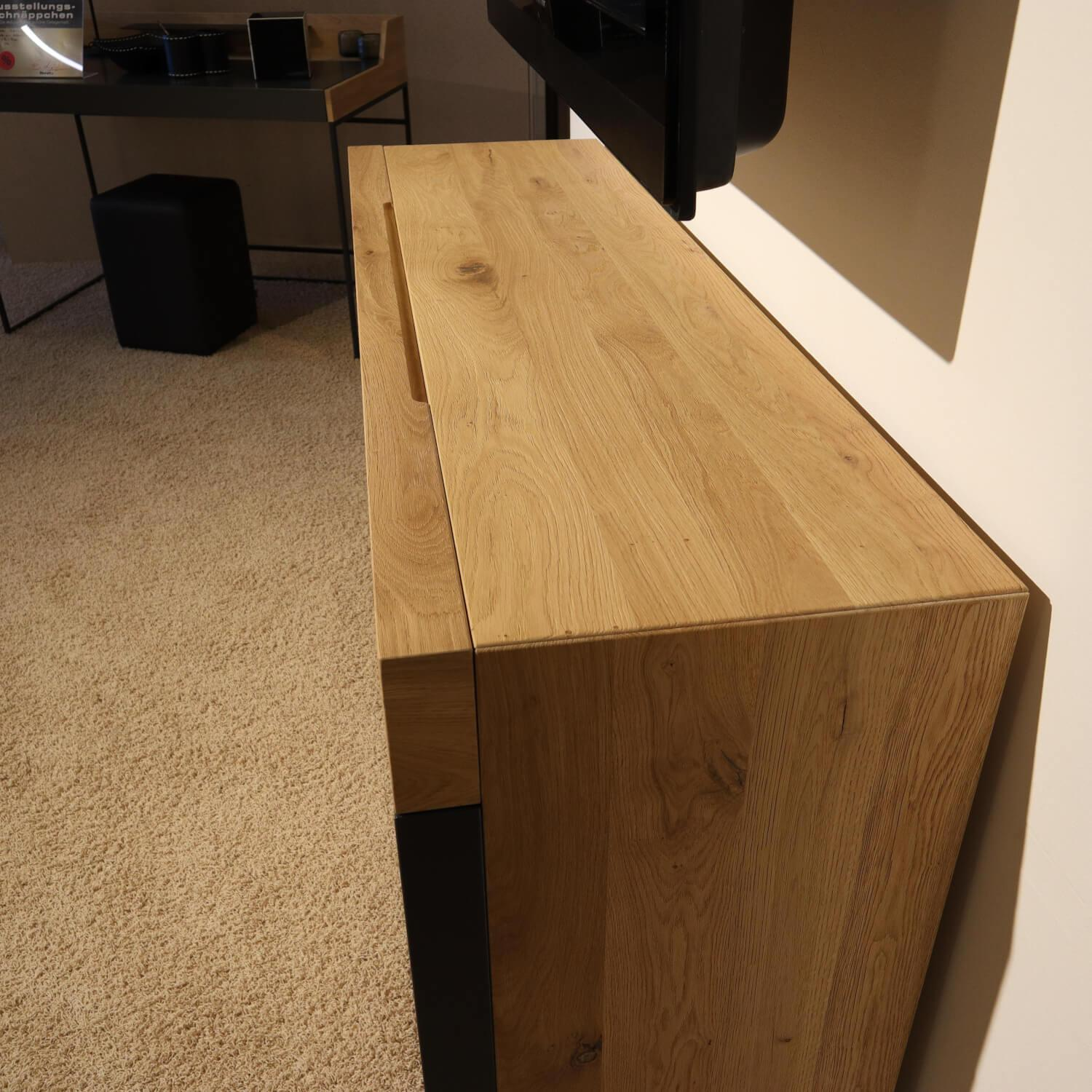 Contur - Schlafzimmer Acerra C Wildeiche Massiv Mit Bett Kommode 2 Nachttischen Und Kleiderschrank - 14