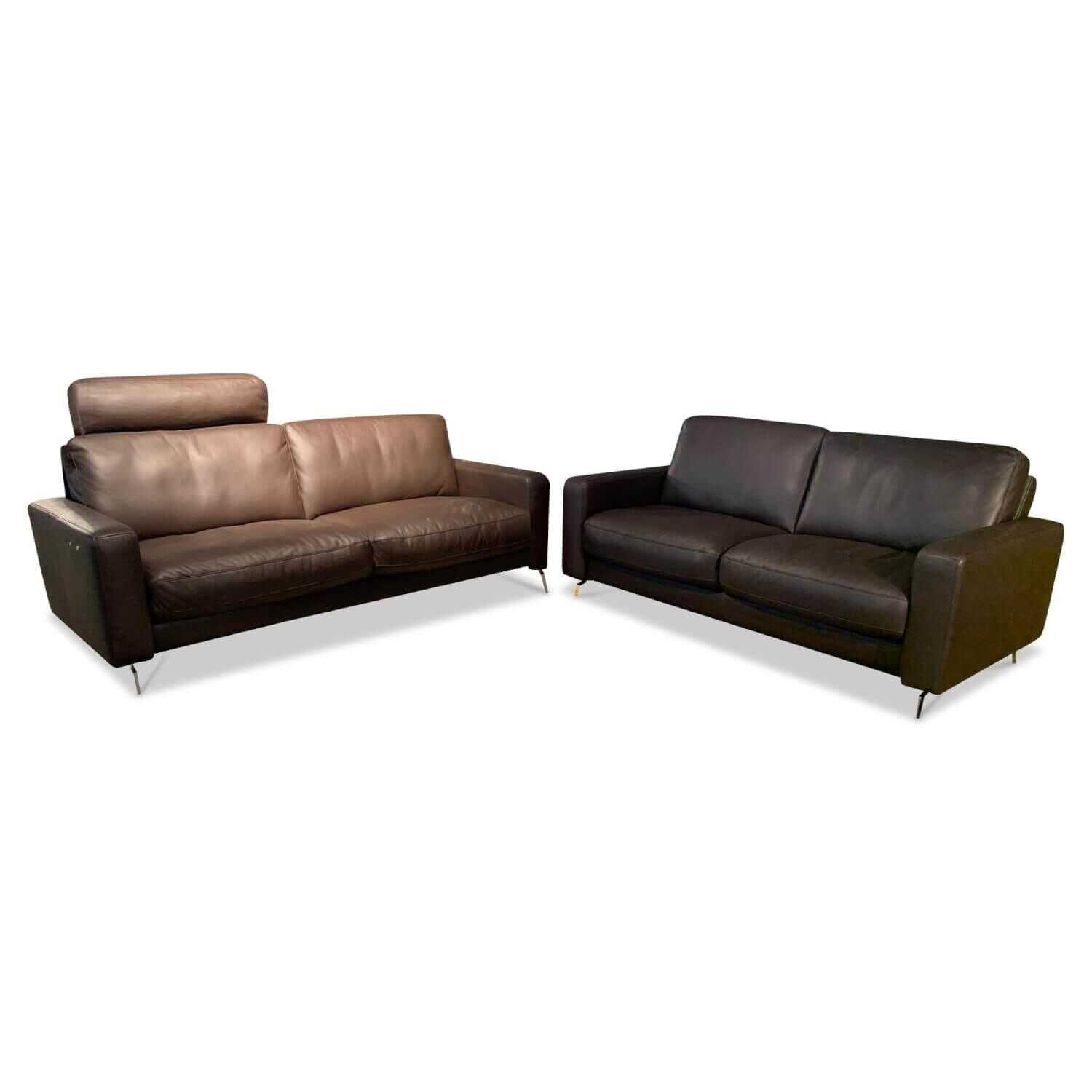 arco-garnitur-em-paris-leder-havanna-braun-2-sofas-203af574cc81 Arco - Garnitur EM Paris Leder Havanna Braun 2 Sofas - 1